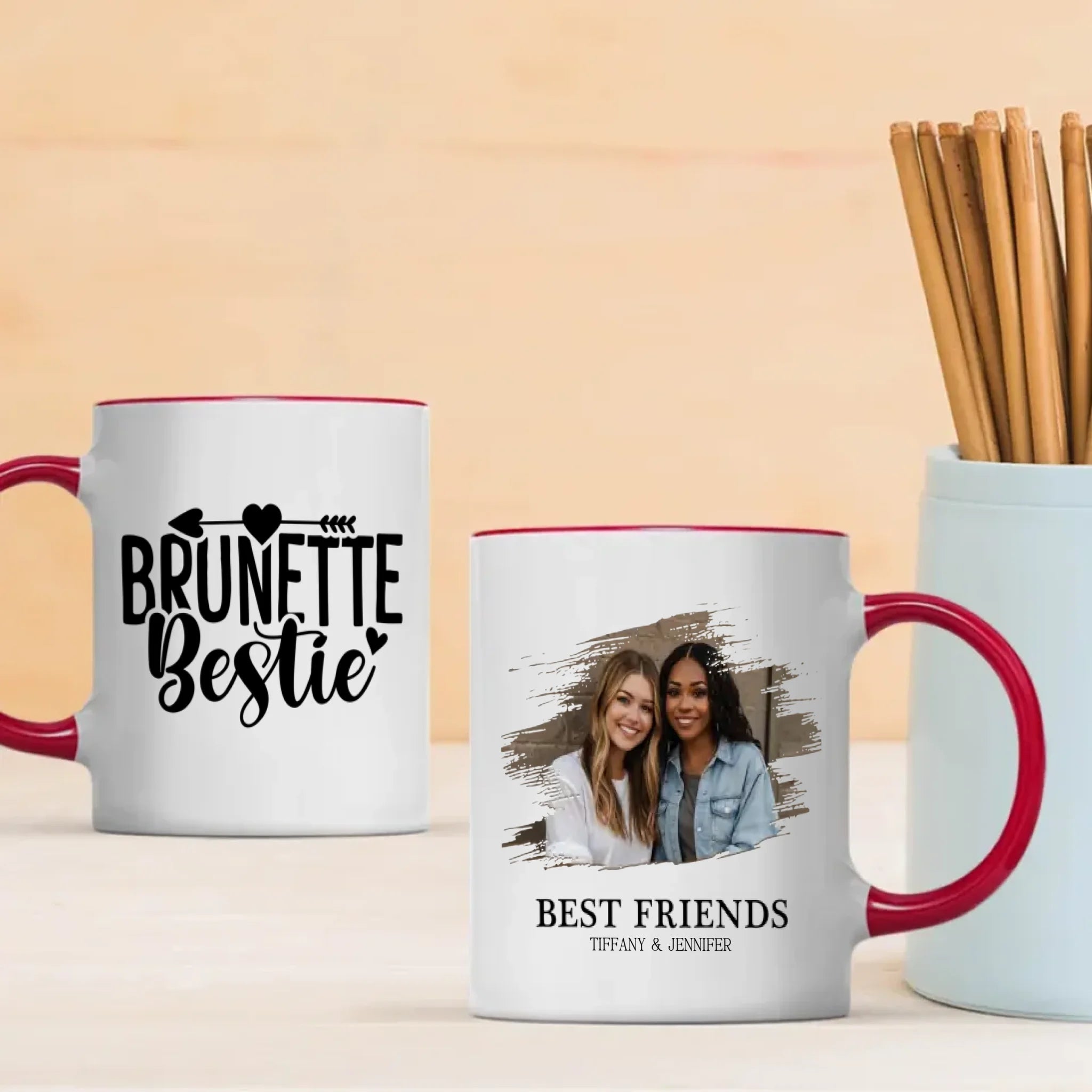 Friendship Gift Mug – Brunette Bestie Cup – 89Prints