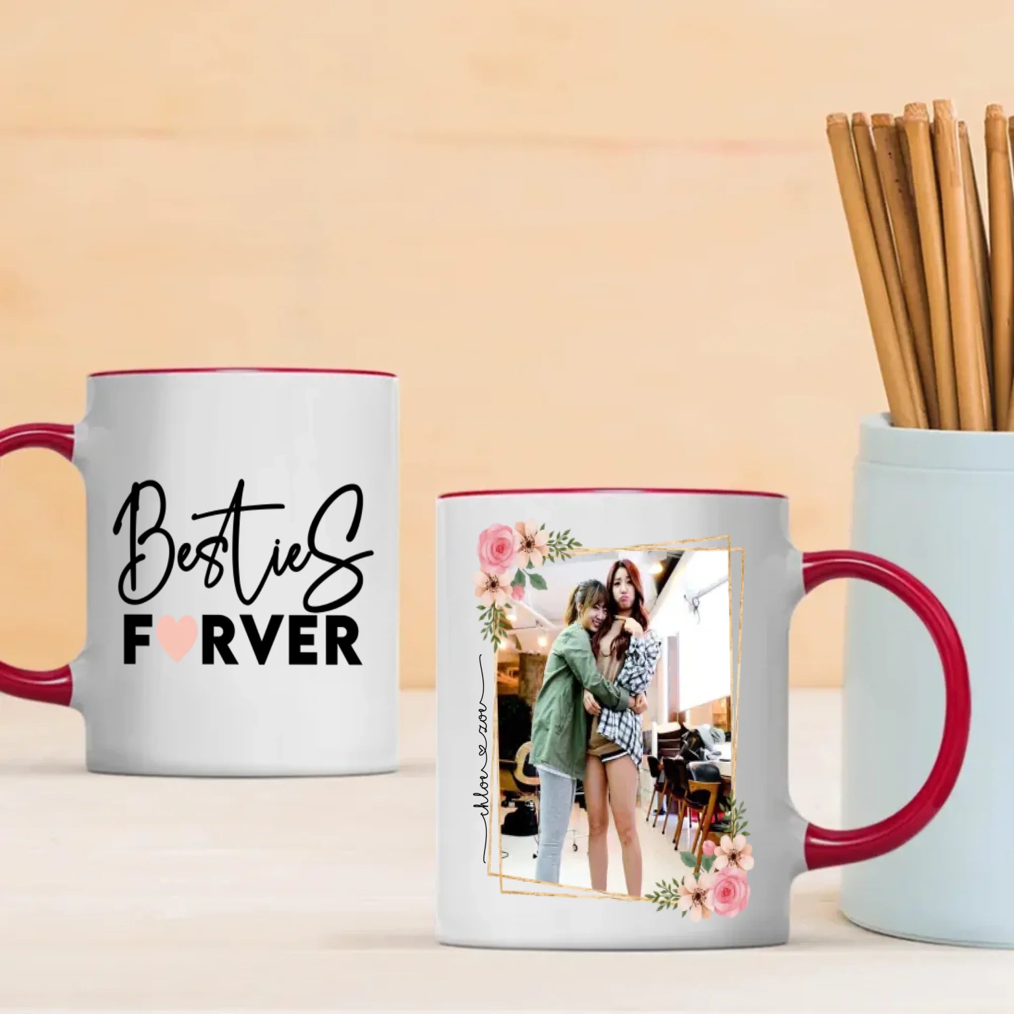 Personalized Mug Design – Bestie For Ever Friendship Quote – 89Prints
