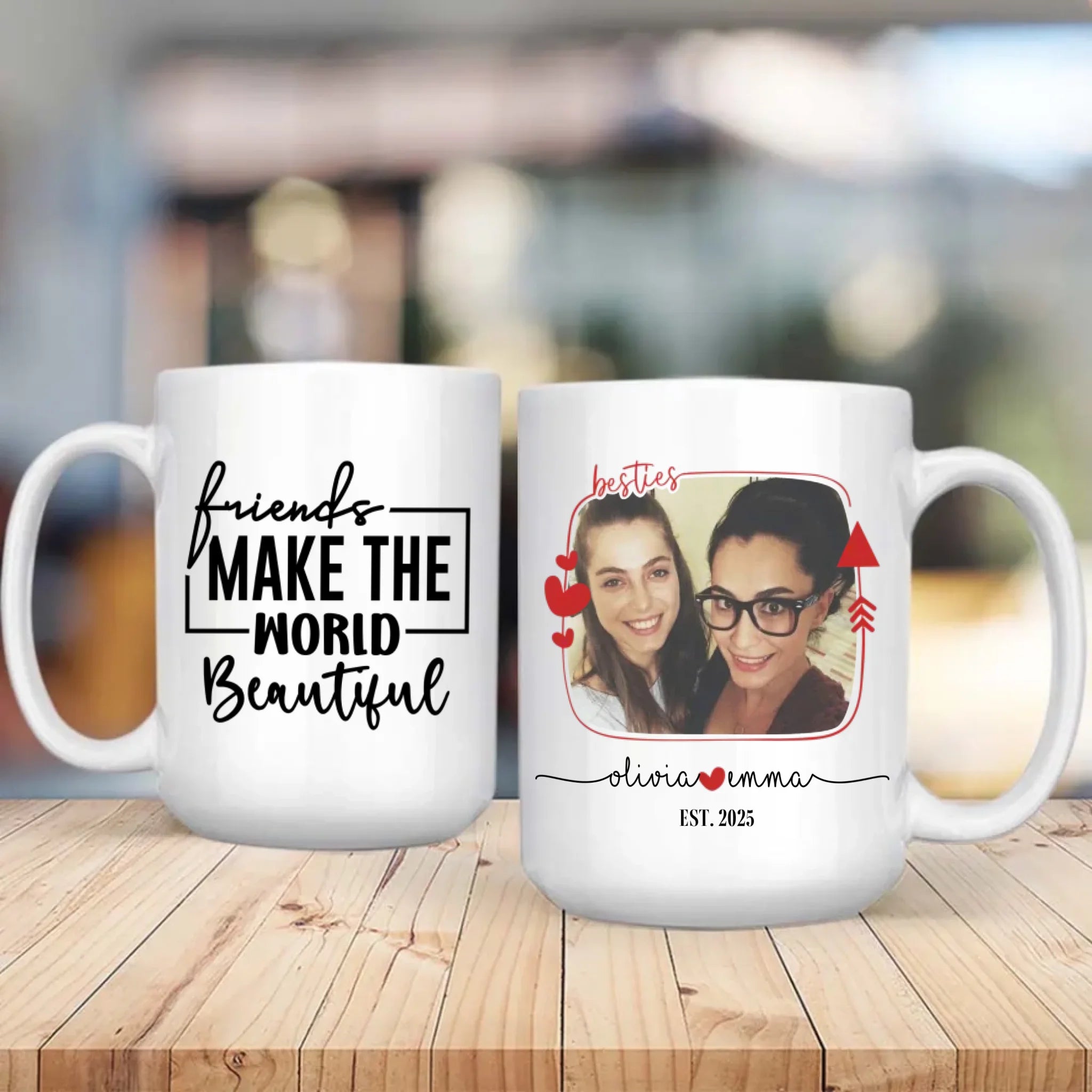 Personalized Friendship Mug – Because Friends Make Life Beautiful - 89Prints