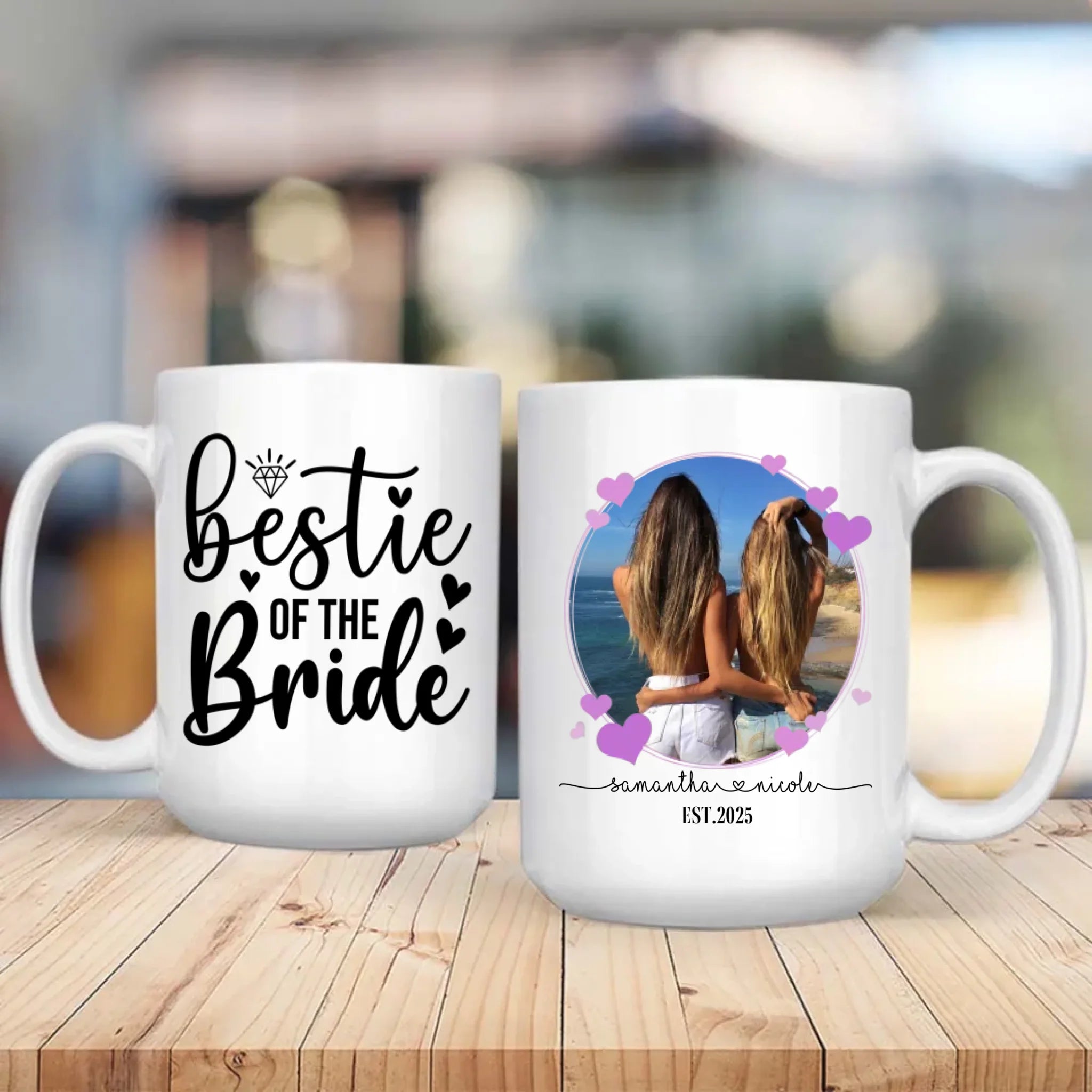 Personalized Bestie of the Bride Mug – Wedding Friendship Gift - 89Prints