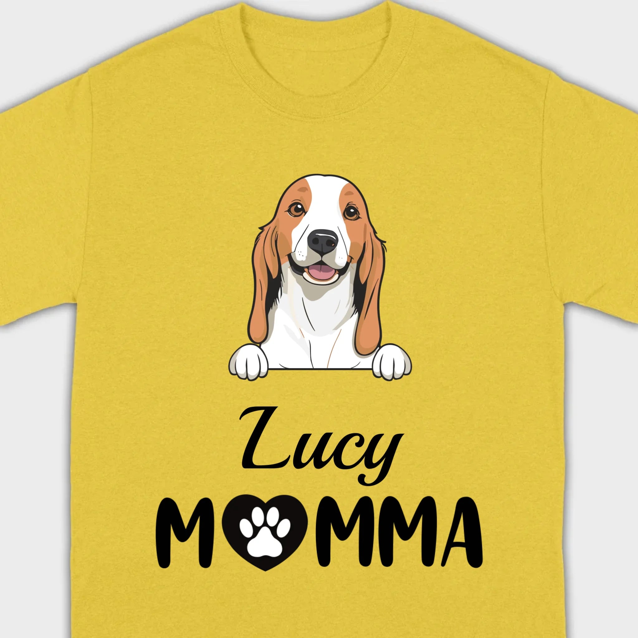 Customizable Dog Mom T-Shirt – Personalize with Dog Icon and Name – 89Prints