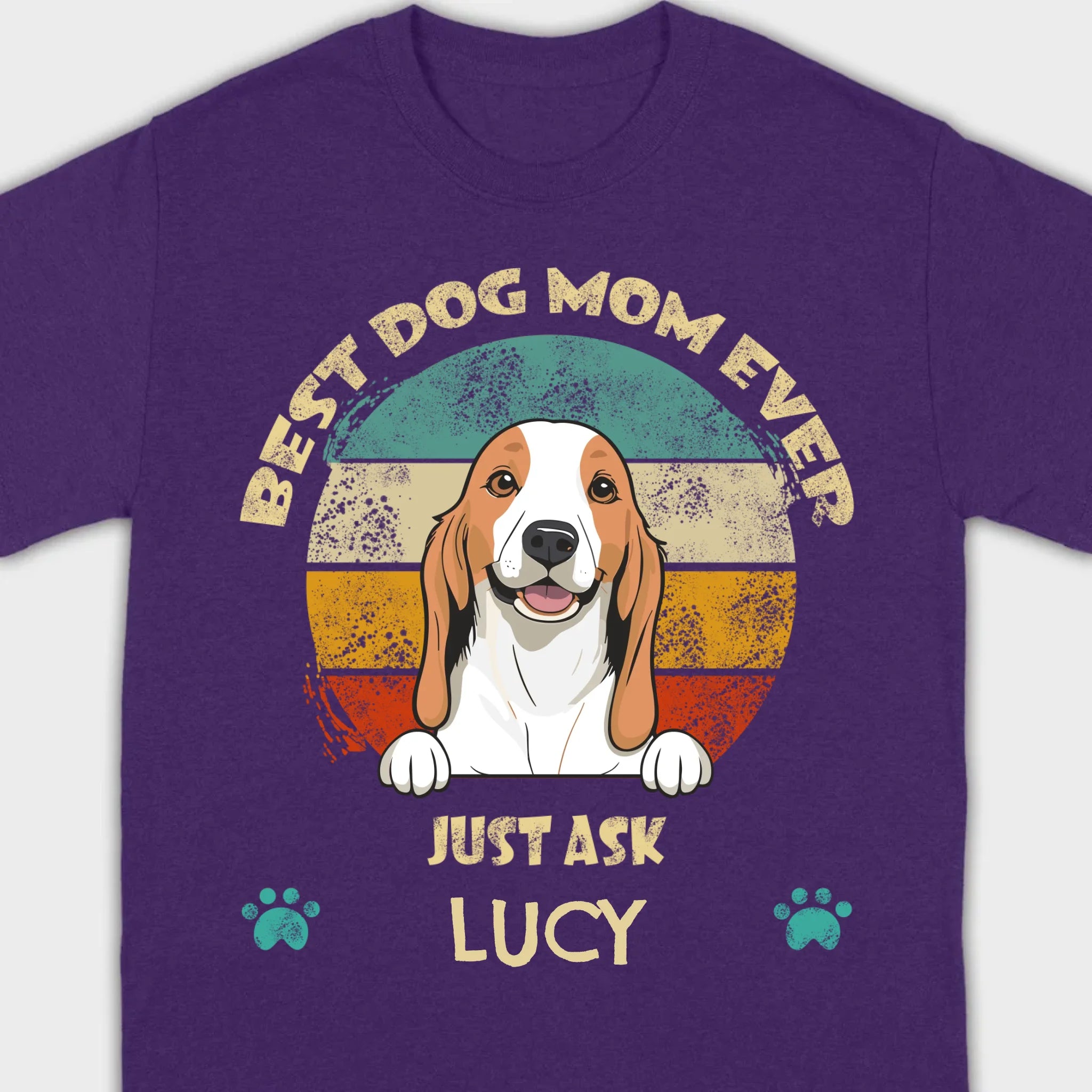 Best Dog Mom Ever T-Shirt – Customize with Dog Icon & Name – 89Prints