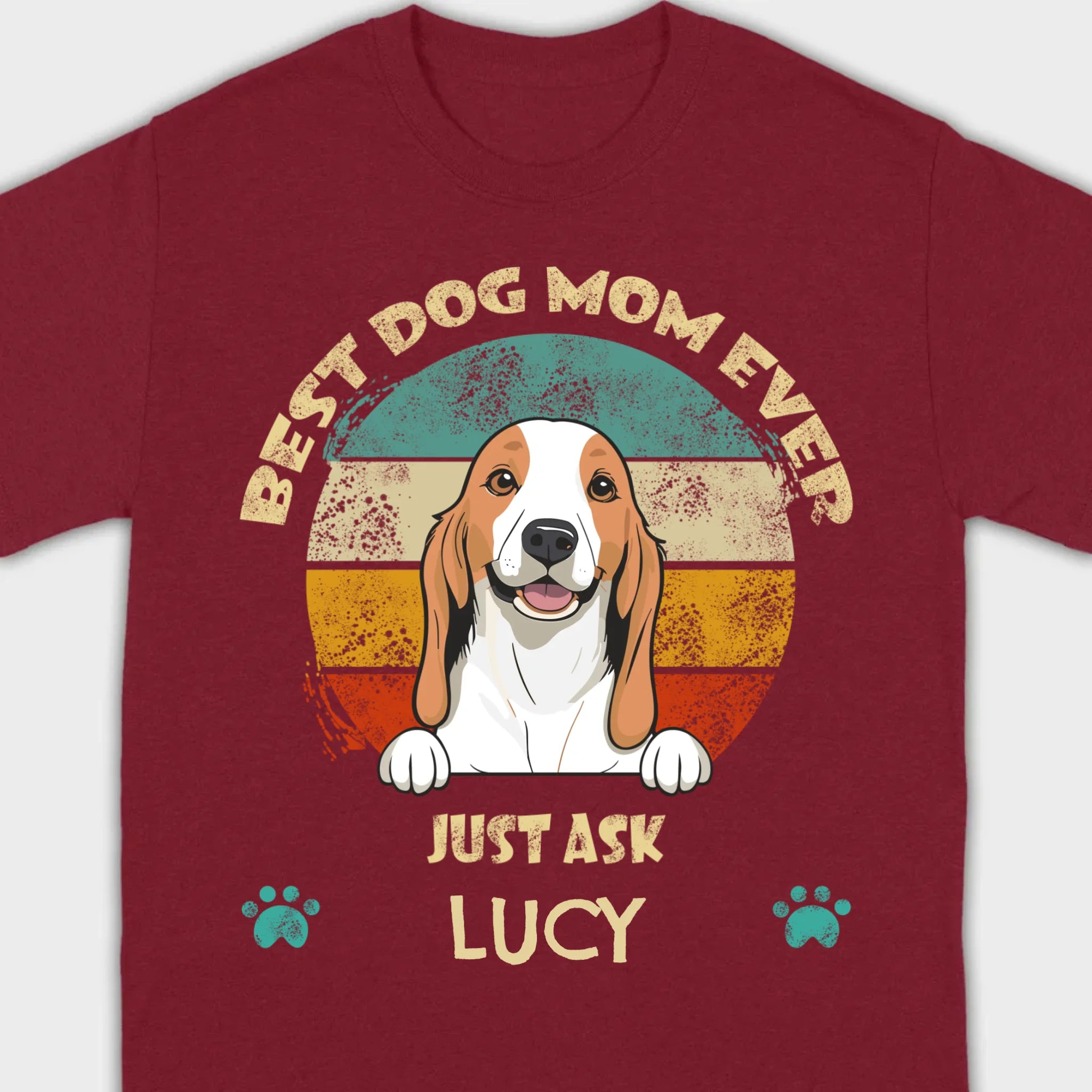 Best Dog Mom Ever T-Shirt – Customize with Dog Icon & Name – 89Prints