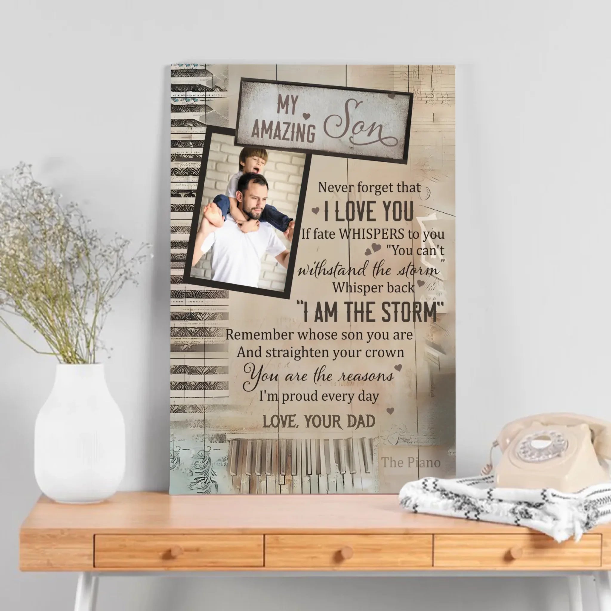 Empowering Personalized Canvas for Your Amazing Son | 89Prints