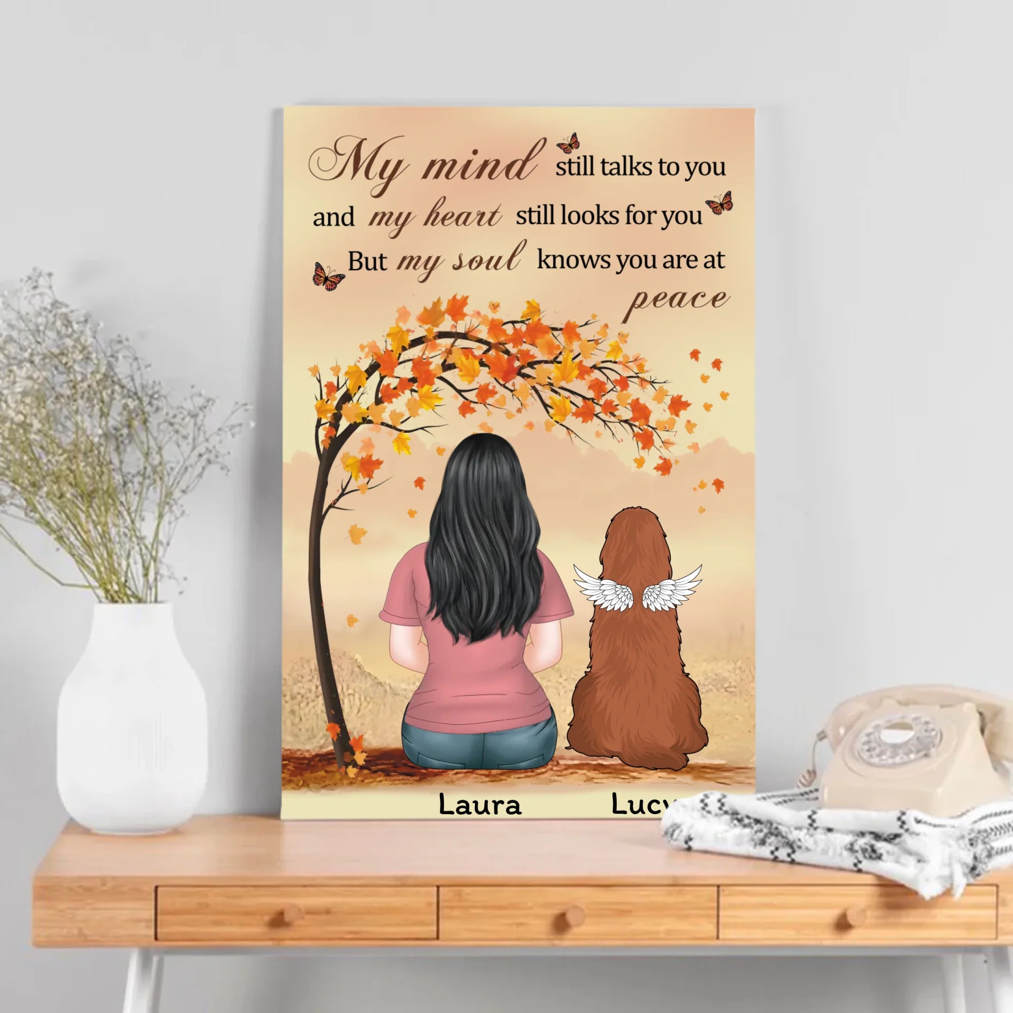Personalized Dog Memorial Canvas – In Loving Memory Design - 89Prints