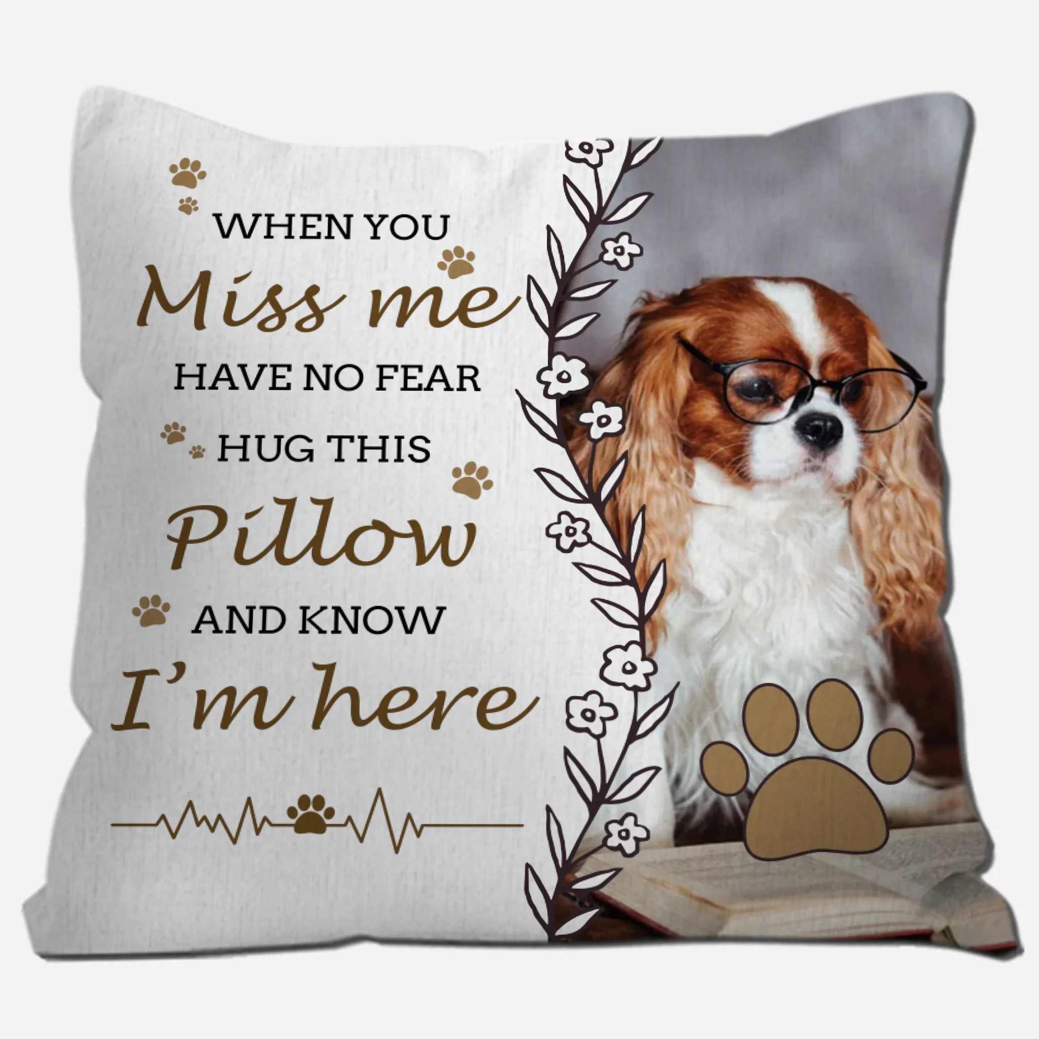 Cute Dog Photo Pillow – Personalized with Your Pet’s Face - 89Prints