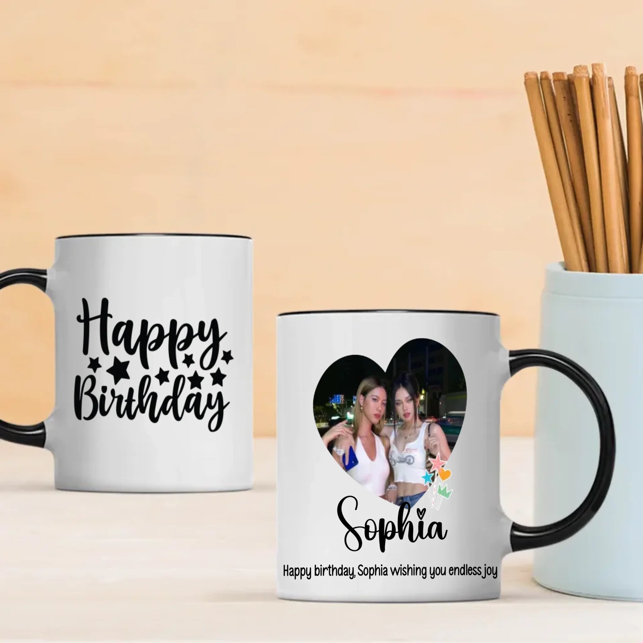 Custom Birthday Mug – “Wishing You Endless Joy” Gift Cup –89Prints