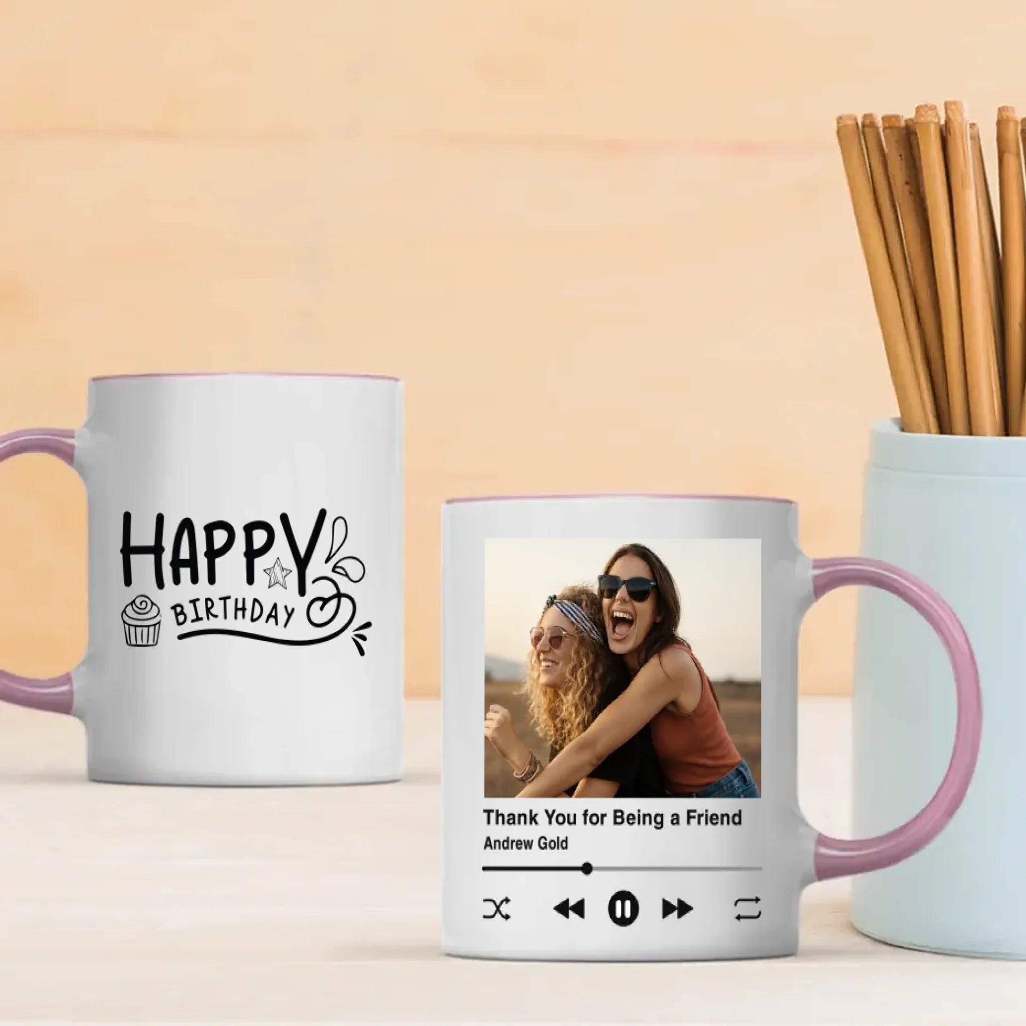 Sister Birthday Mug – Thank You for Being a Friend –89Prints