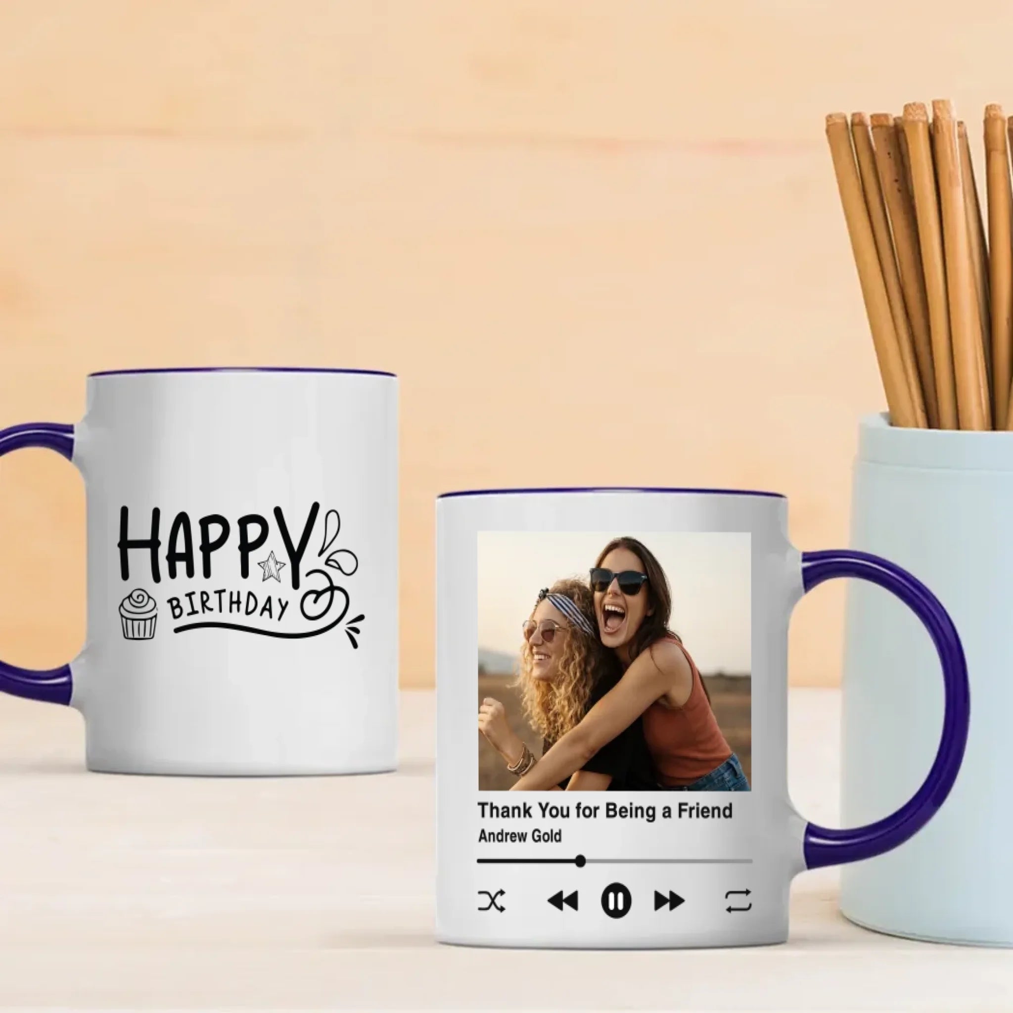 Sister Birthday Mug – Thank You for Being a Friend –89Prints