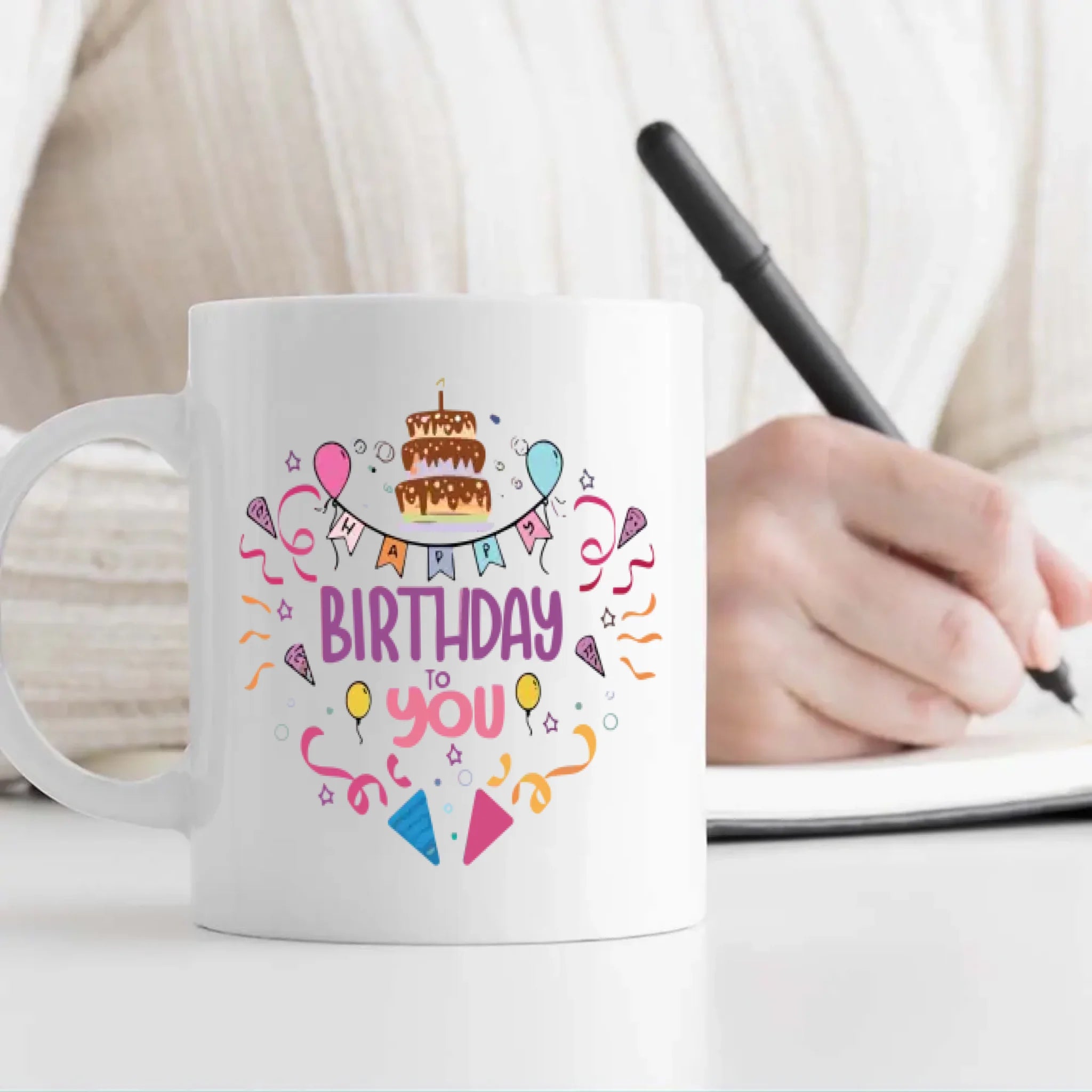 Happy Birthday Mom Mug – Elegant Gift – 89Prints