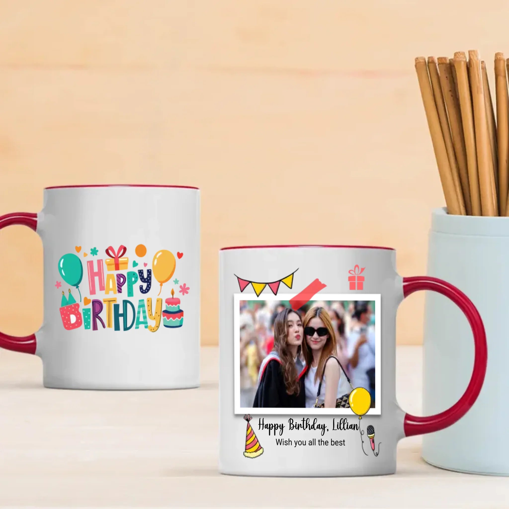 Custom Happy Birthday Coffee Mug – Personalized Gift for Friends, Family & Loved Ones – 89Prints