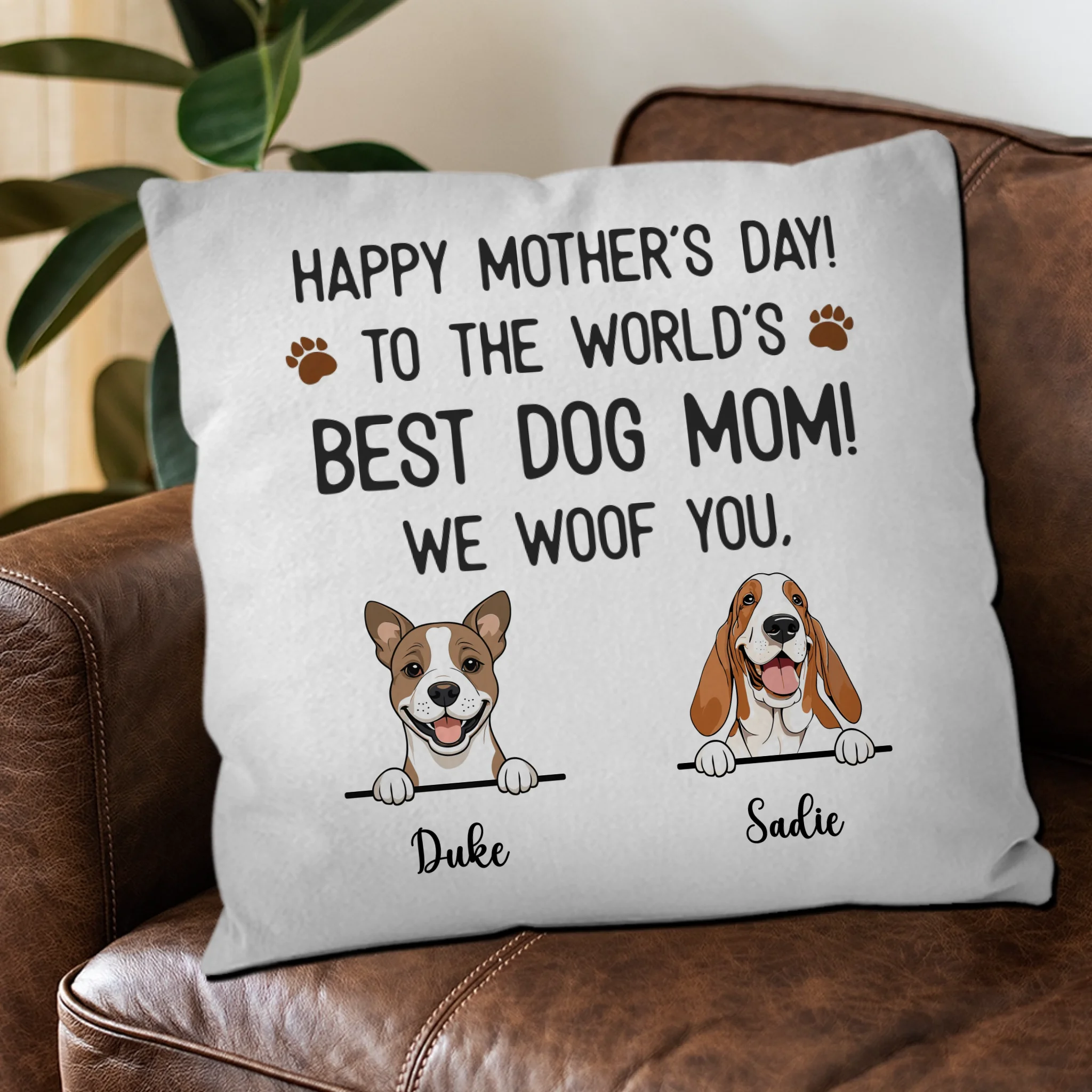 Dog Mom Pillow – Because Every Dog Deserves a Loving Mom - 89Prints