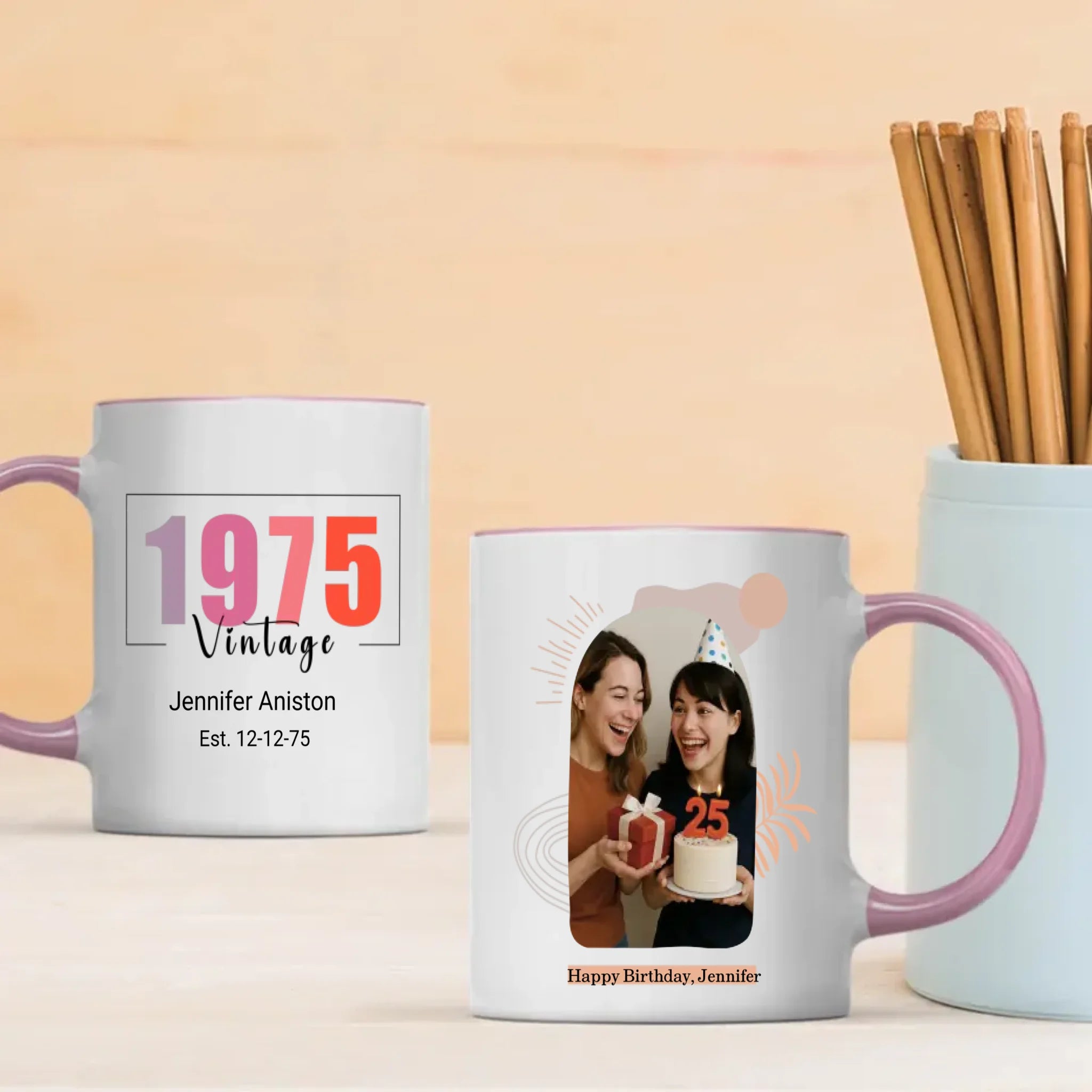 Vintage 1975 Mug – Elegant Birth Year Birthday Gift – 89Prints