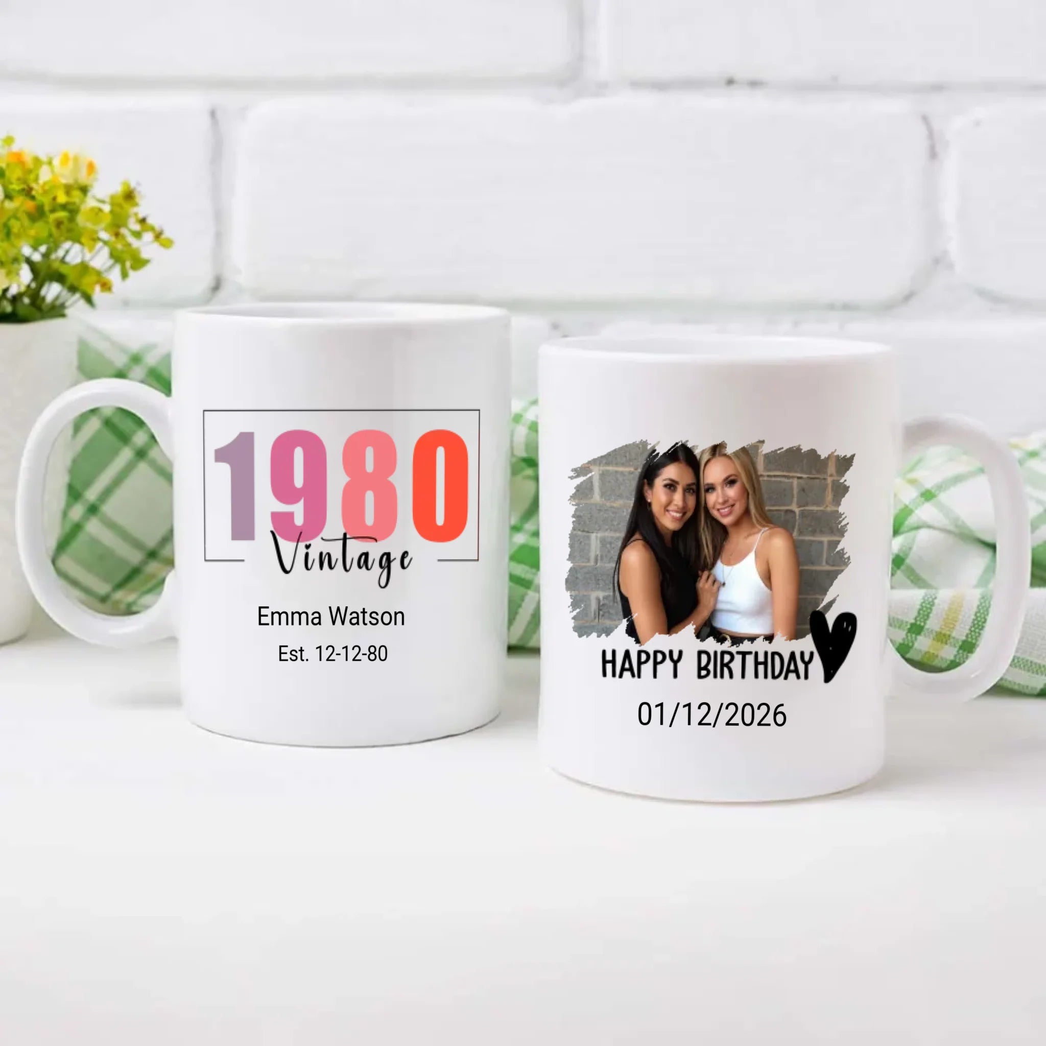 Classic 1980 Birthday Mug – Retro Gift for Him – 89Prints