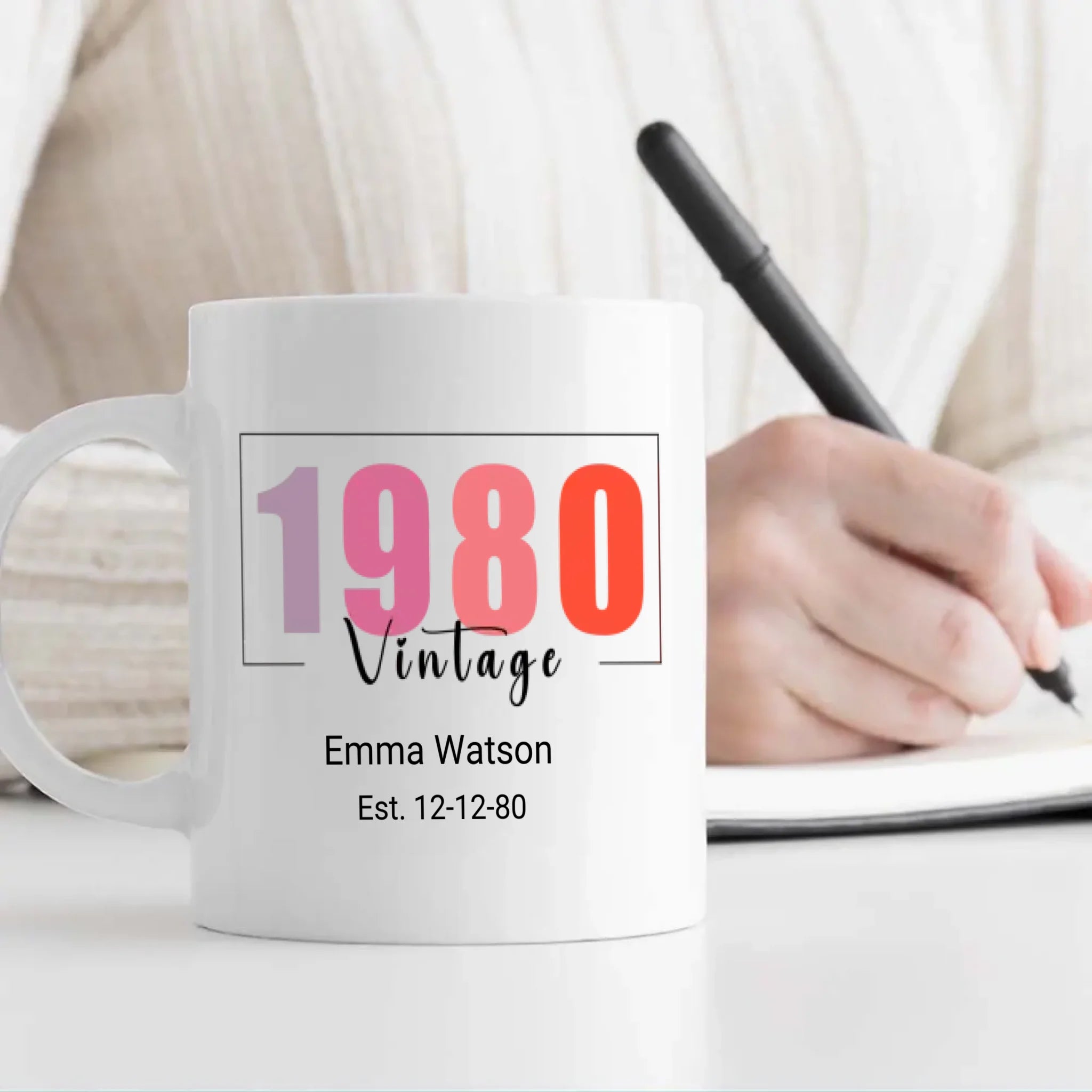 Classic 1980 Birthday Mug – Retro Gift for Him – 89Prints