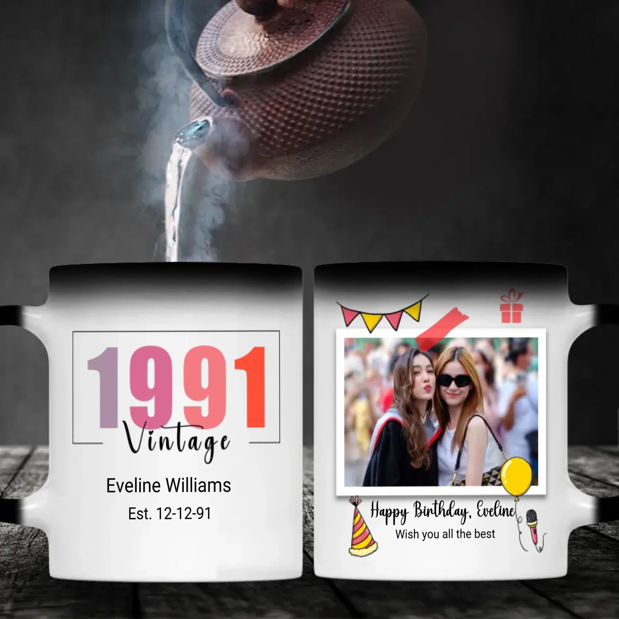 Happy Birthday Mug – Custom Gift for 1991 Birthdays - 89Prints