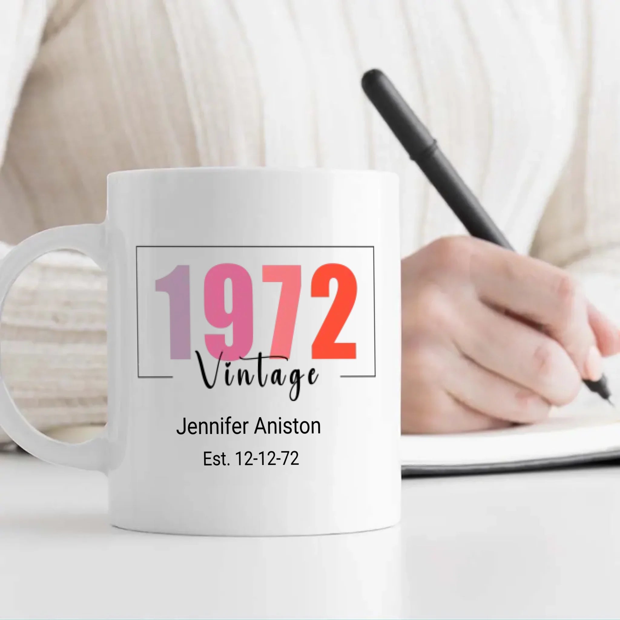 Vintage “Born in 1972” Mug – Personalized Retro Birthday Gift for All – 89Prints
