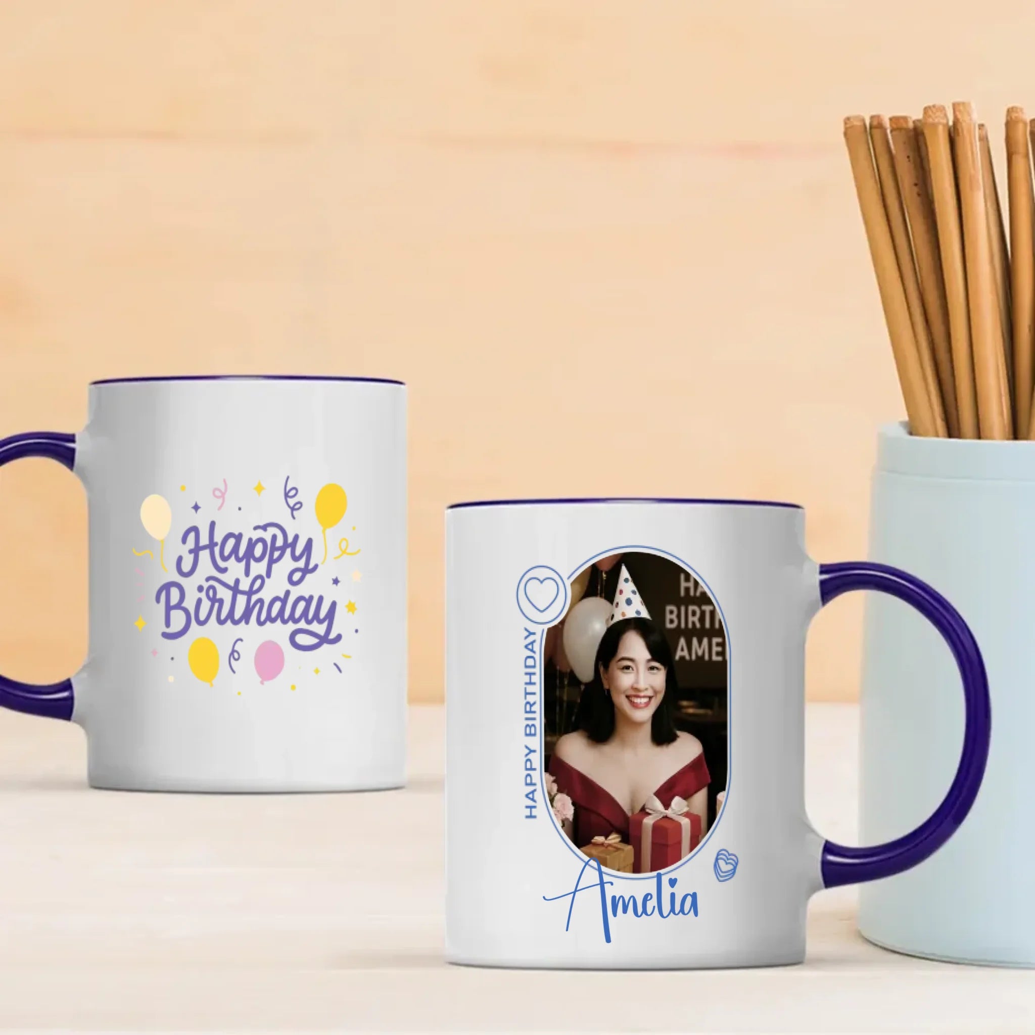 Mug Gift for Friend & Family – Personalised Happy Birthday Mugs –89Prints