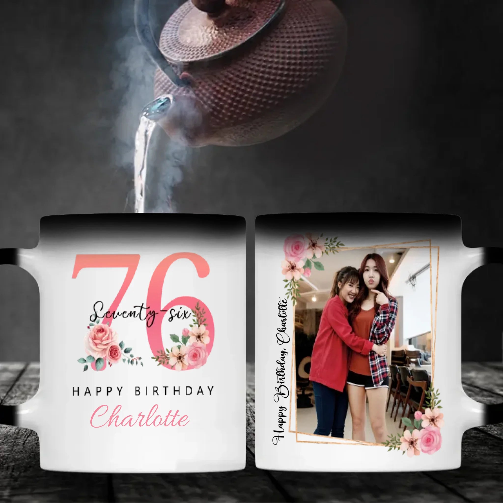 Elegant 76th Birthday Mug – Charming & Vintage Personalized Gift – 89Prints