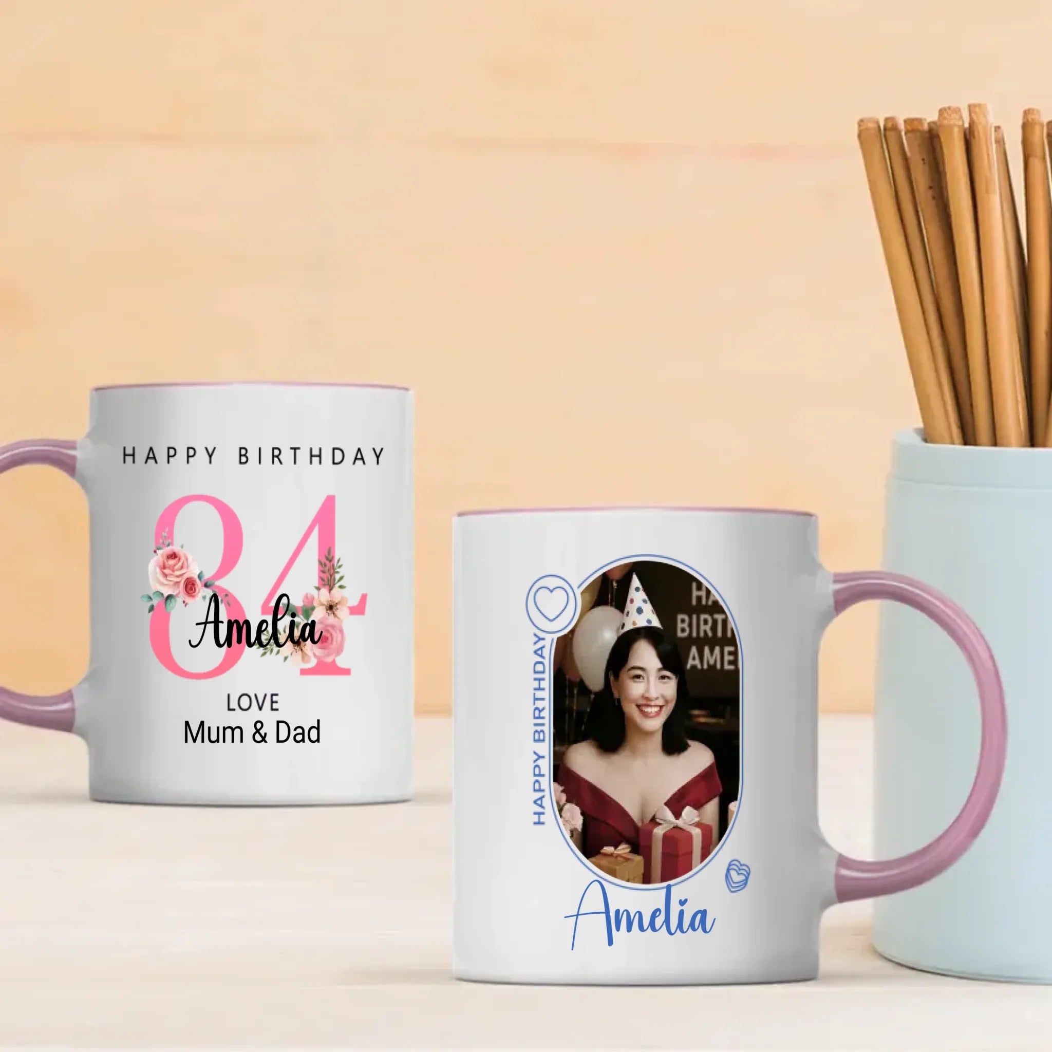 Personalized 84th Birthday Mug – Elegant Custom Gift - 89Prints