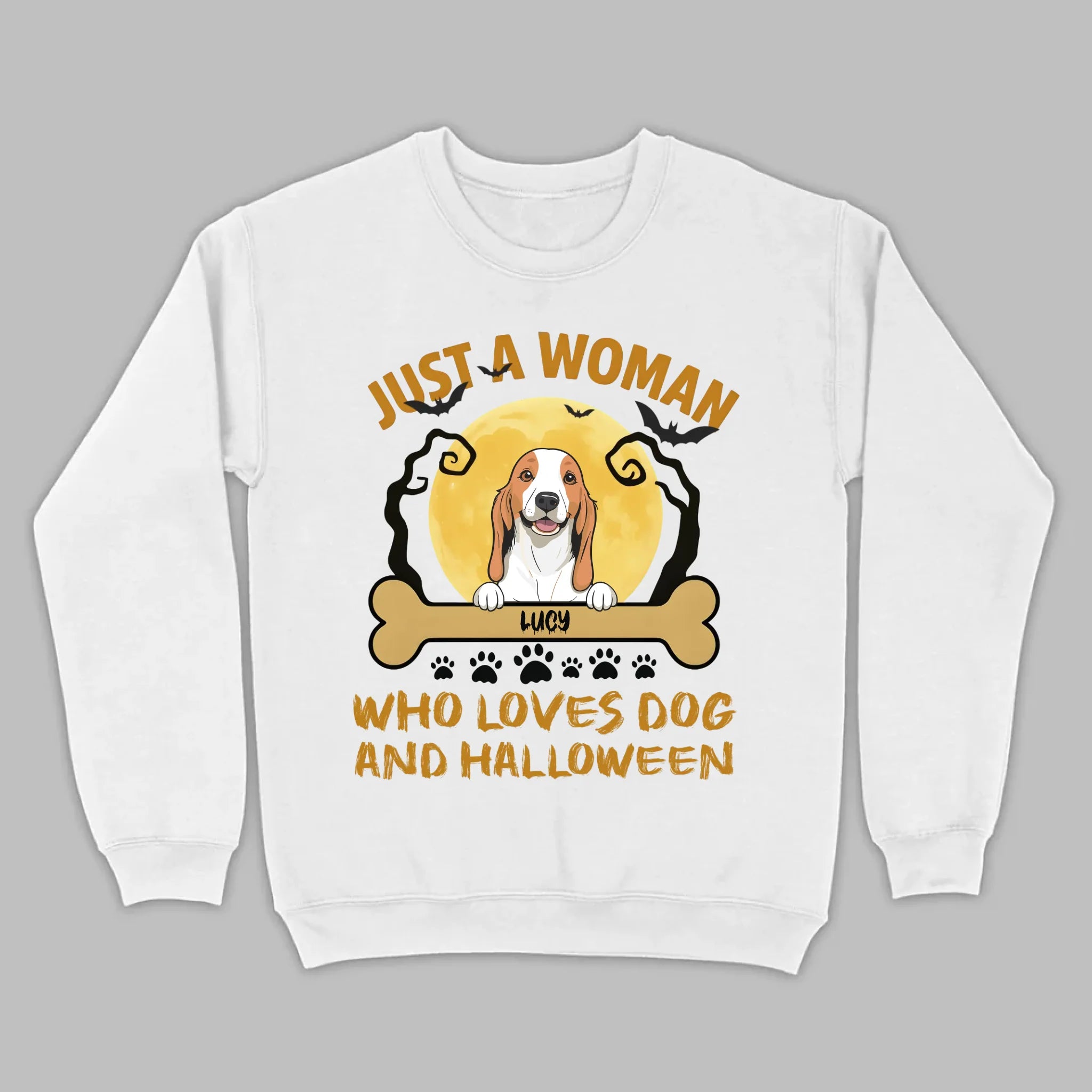 Personalized Dog Halloween T-Shirt | Just a Woman Who Loves Dog and Halloween - 89Prints