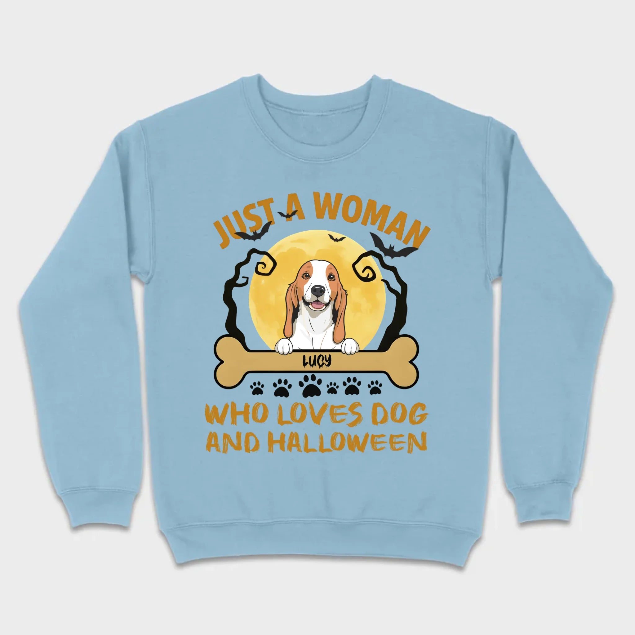 Personalized Dog Halloween T-Shirt | Just a Woman Who Loves Dog and Halloween - 89Prints