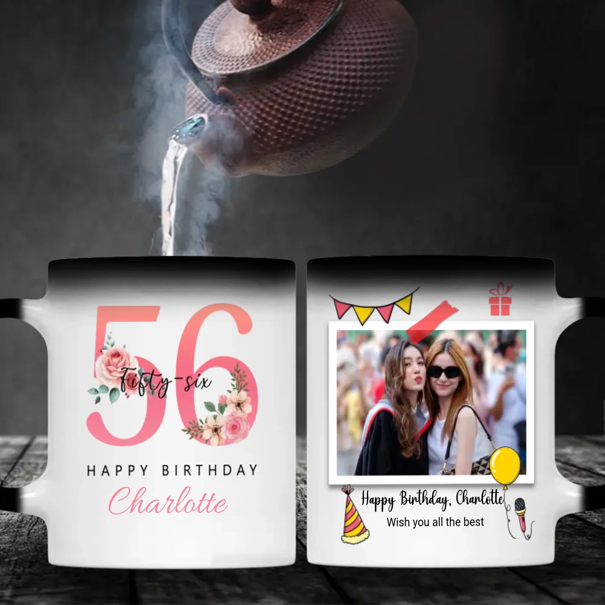Personalized 56th Birthday Mug – Elegant Keepsake That Says Wish You All The Best -