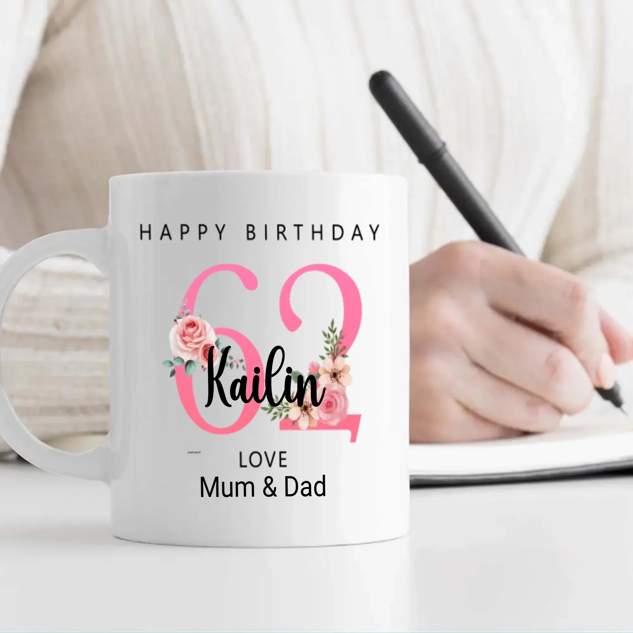 62 Years Loved — Custom Mug with Warm Sentiment - 89Prints