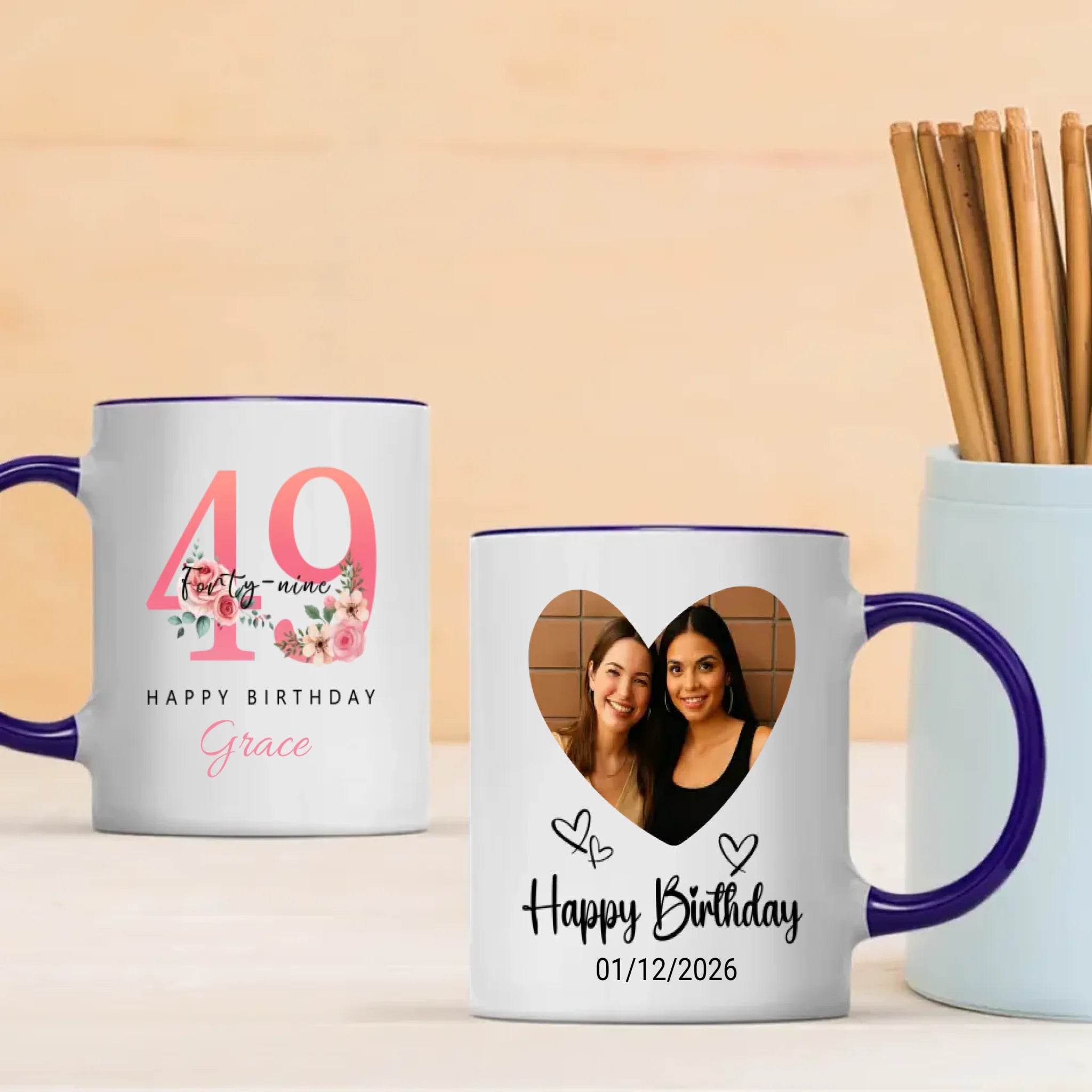 Elegant 49th Birthday Mug – Personalized Gift to Celebrate a Beautiful Soul - 89Prints