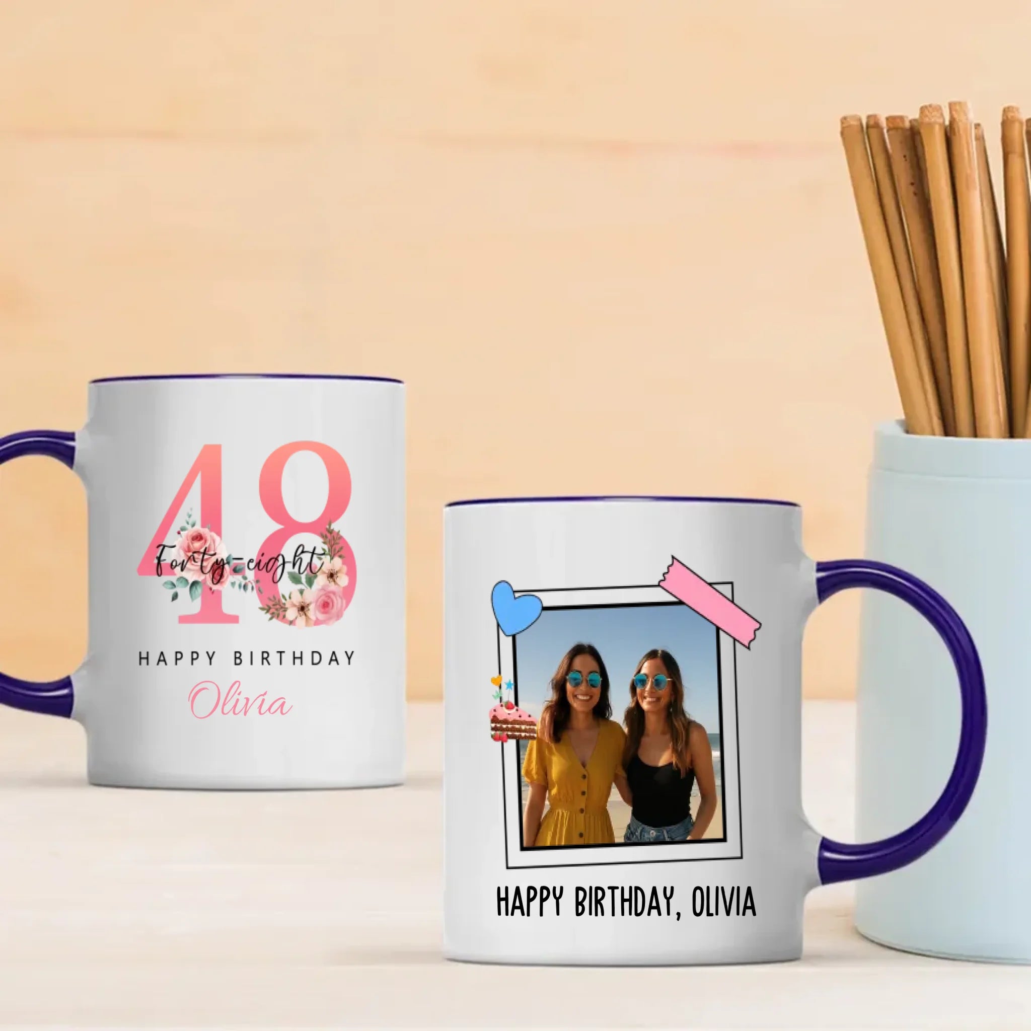 Lovely 48th Birthday Mug – Elegant Personalized Gift for a Beautiful Soul - 89Prints