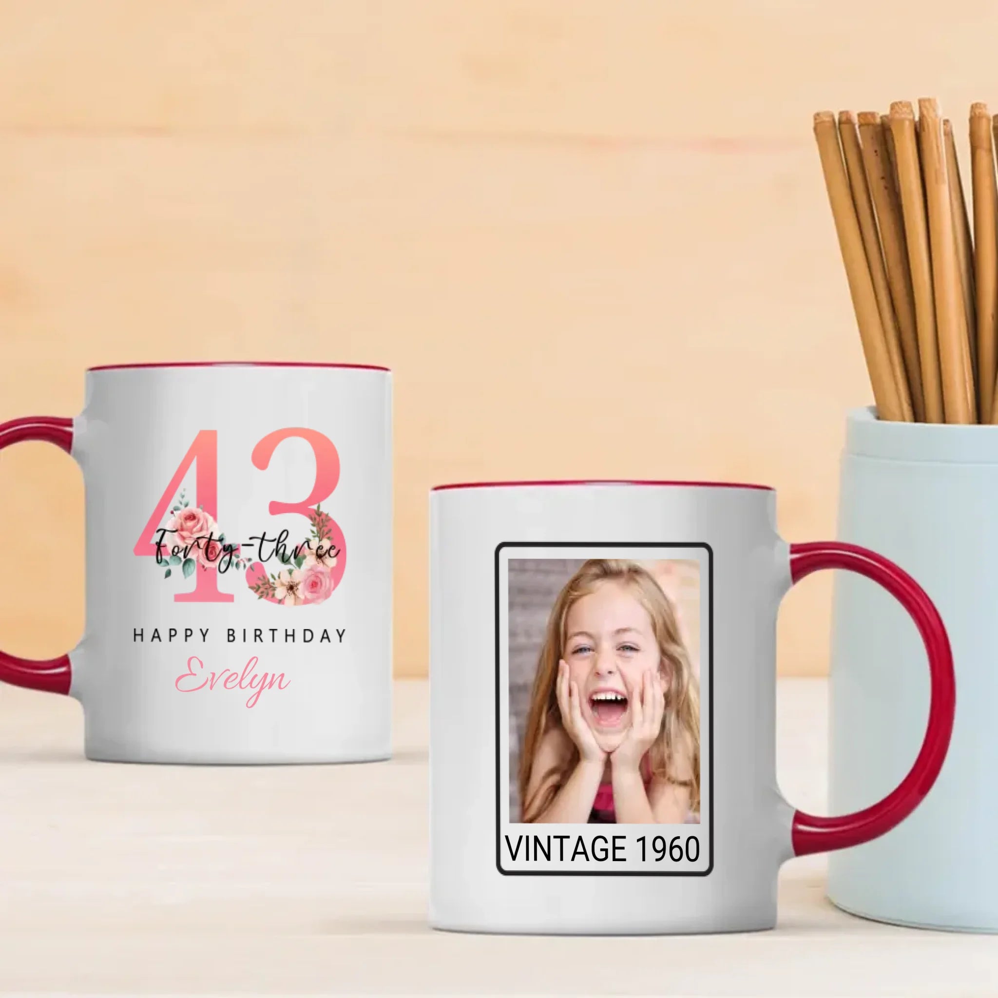 Stylish 43rd Birthday Mug – Fun and Modern Personalized Gift Idea - 89Prints