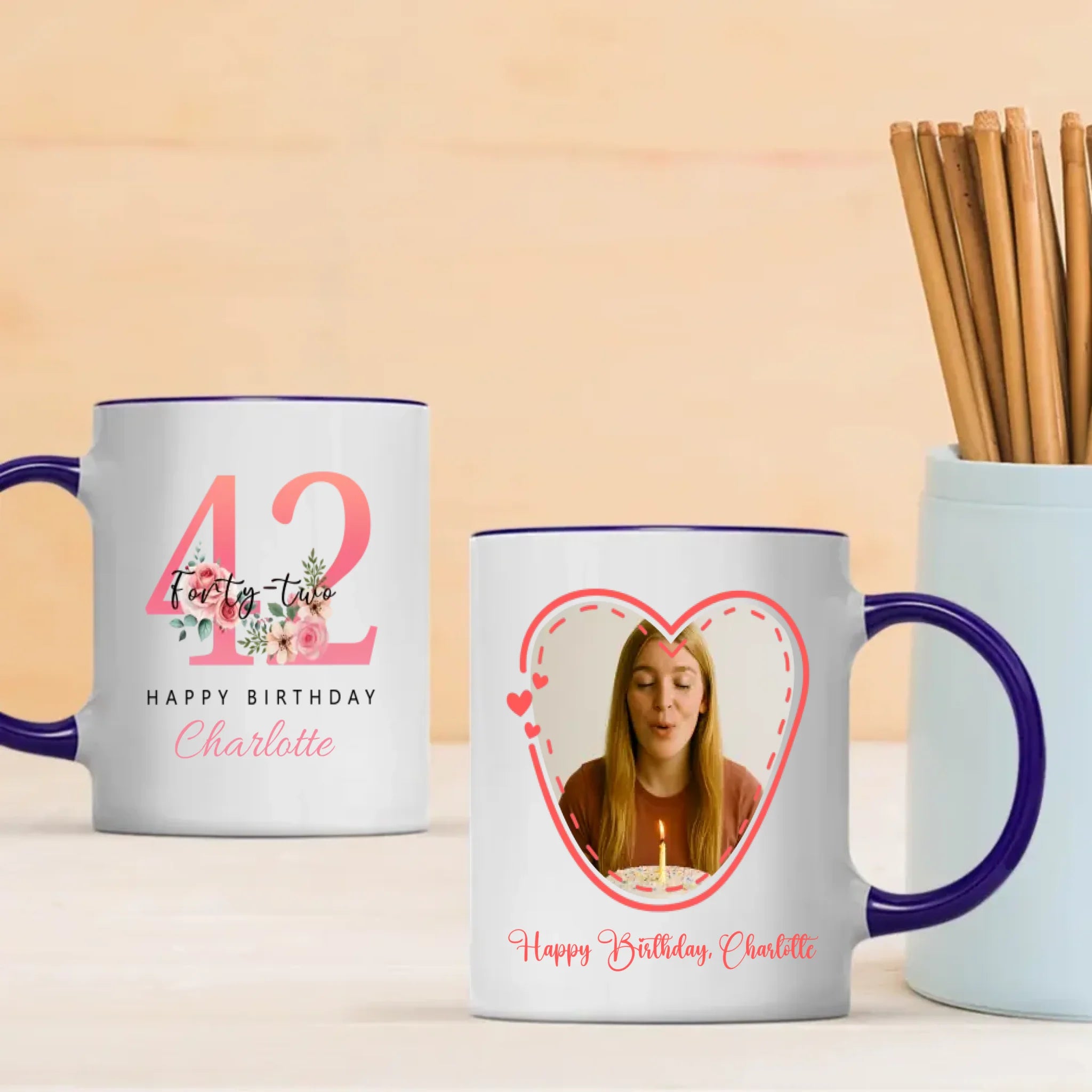 Chic 42nd Birthday Mug – Fun Personalized Coffee Gift for Happy Souls - 89Prints