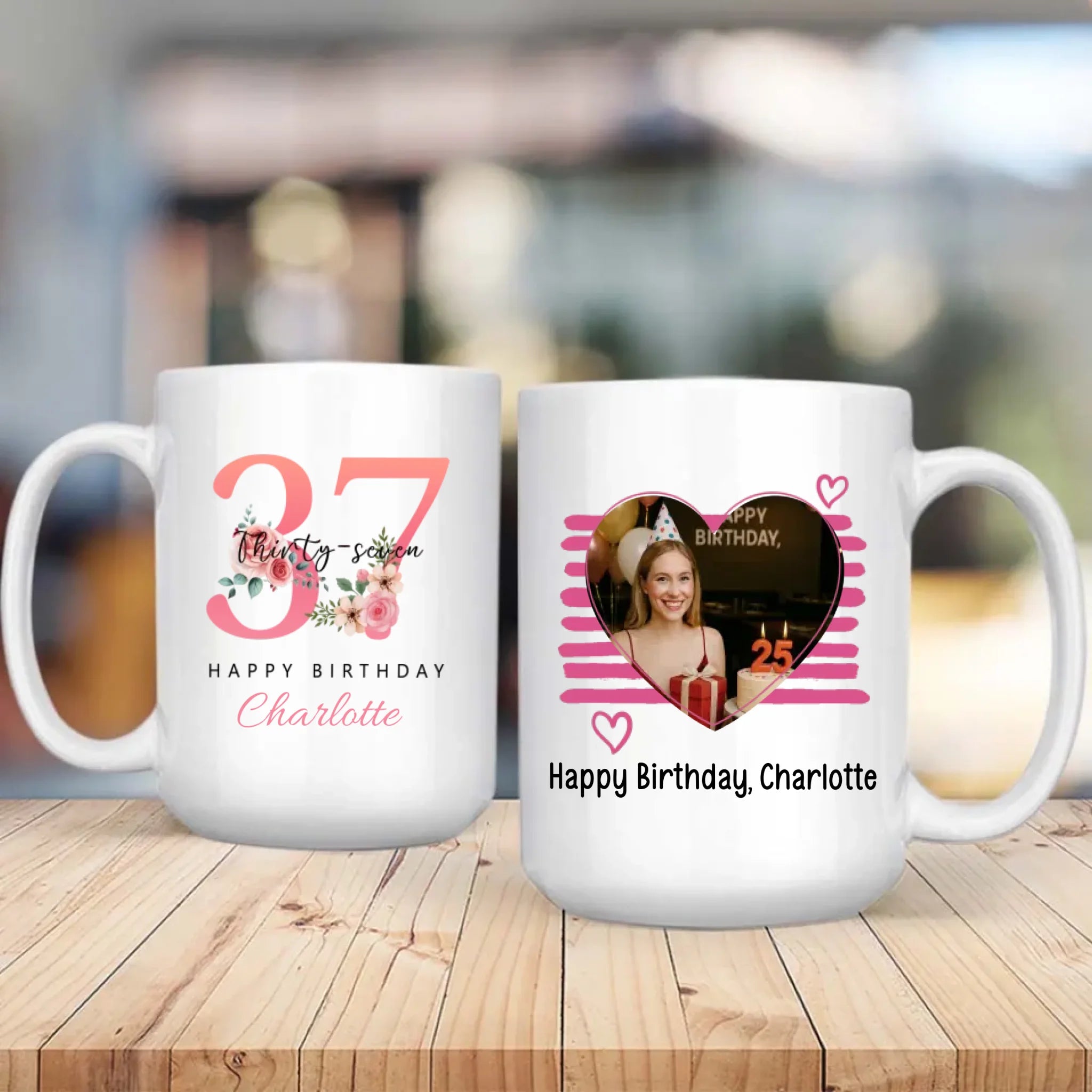 Simple 37th Birthday Mug – Minimalist Custom Name Gift - 89Prints