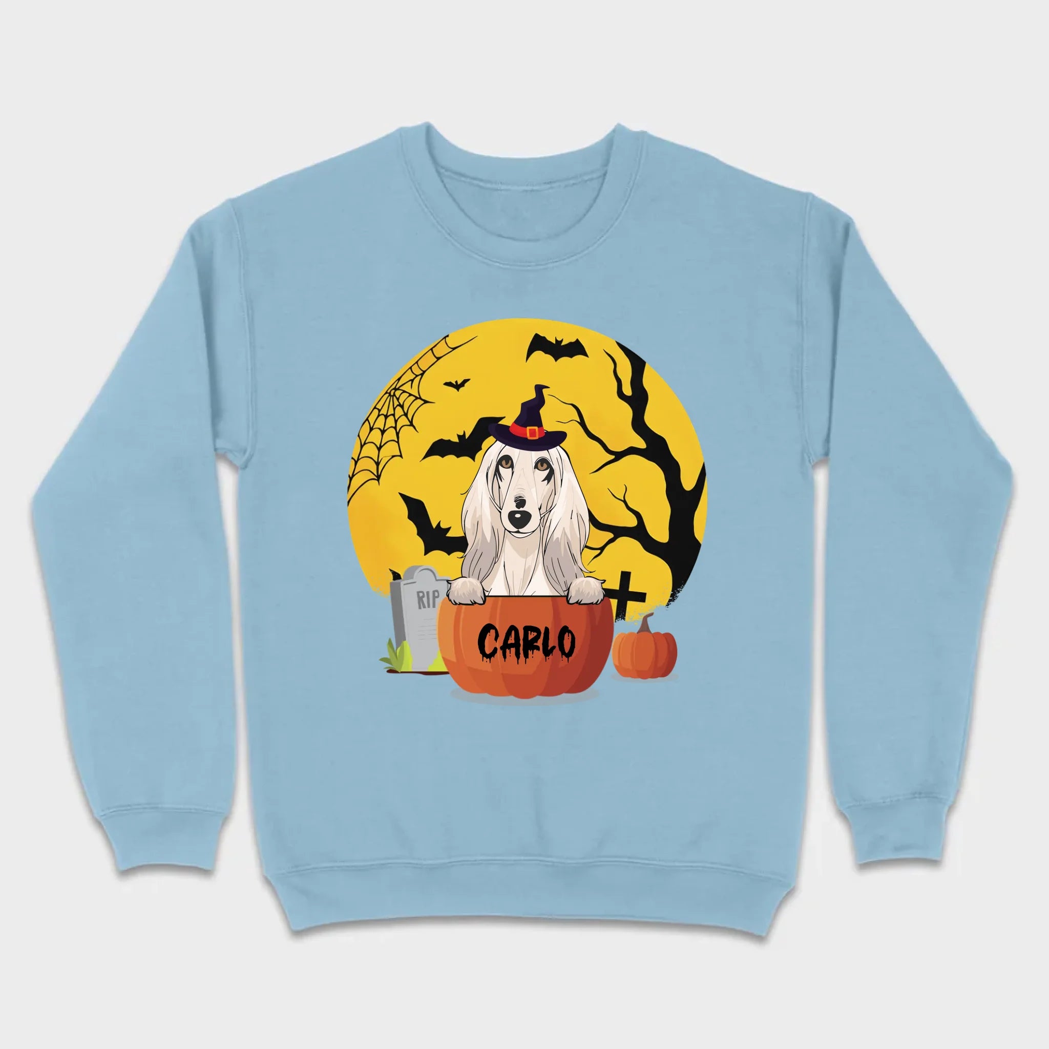 Personalized Halloween Dog Shirt – Custom Dog Name Pumpkin Tee - 89Prints