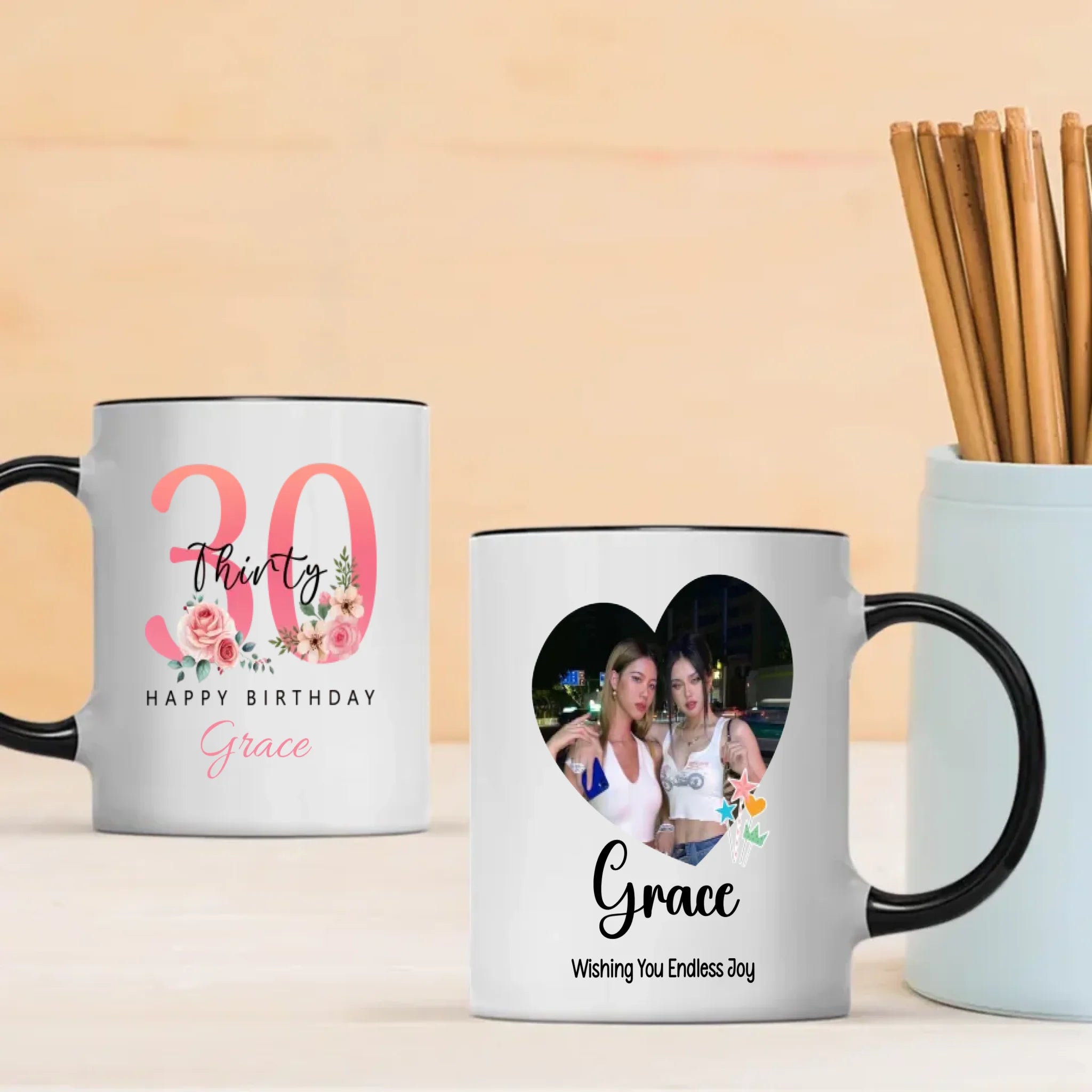 Elegant 30th Birthday Mug – Meaningful Personalized Gift for Women – 89Prints