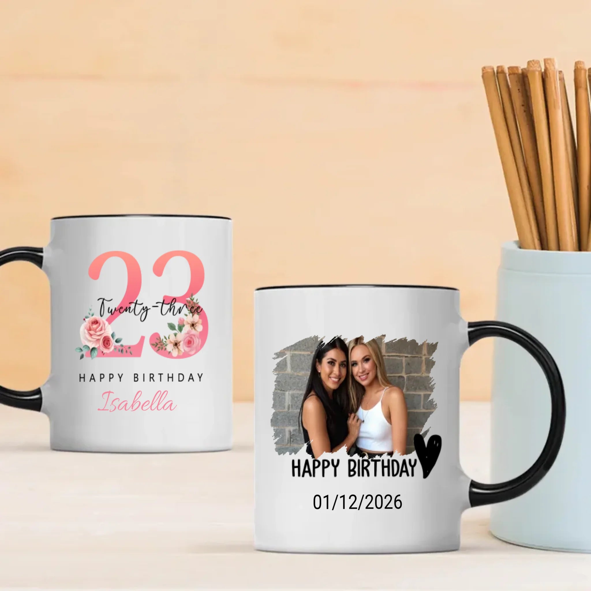 Elegant 23rd Birthday Mug – Simple & Stylish Gift Idea - 89Prints