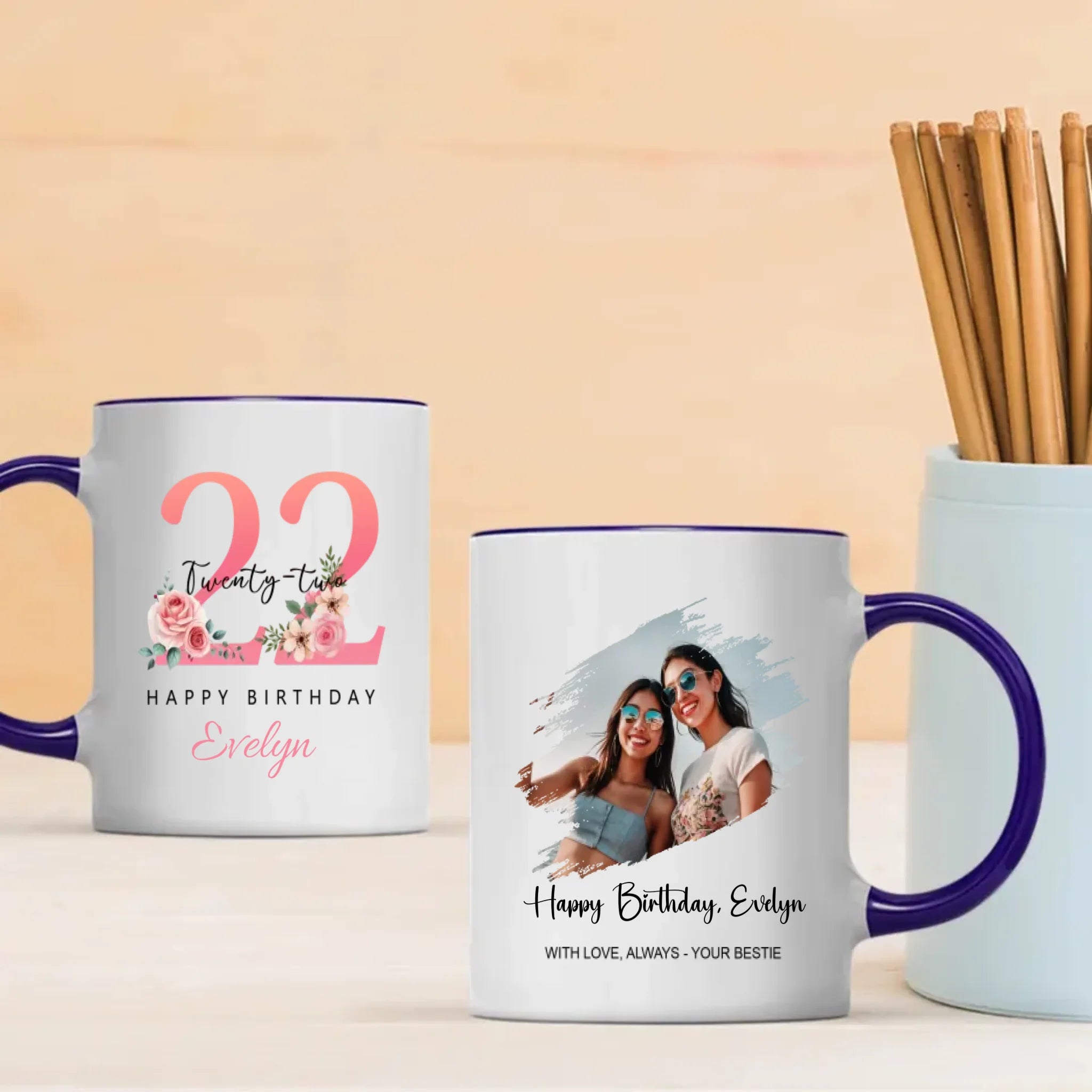 Twenty-Two and Thriving – Modern Birthday Mug for Bold Souls - 89Prints
