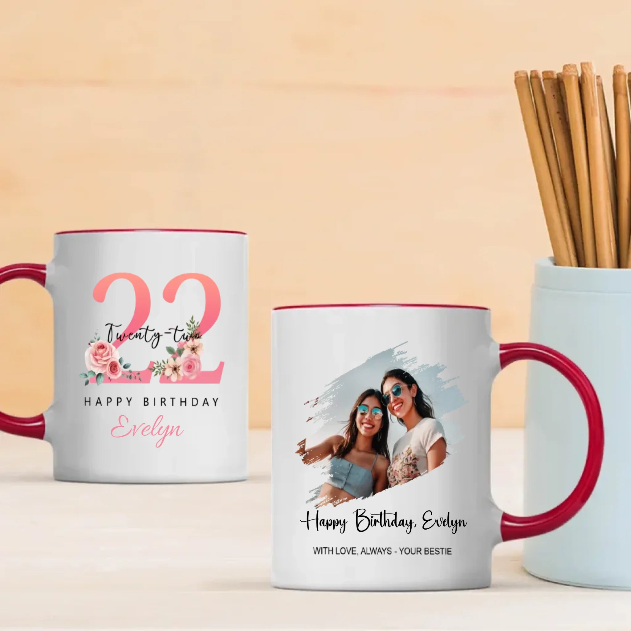 Twenty-Two and Thriving – Modern Birthday Mug for Bold Souls - 89Prints
