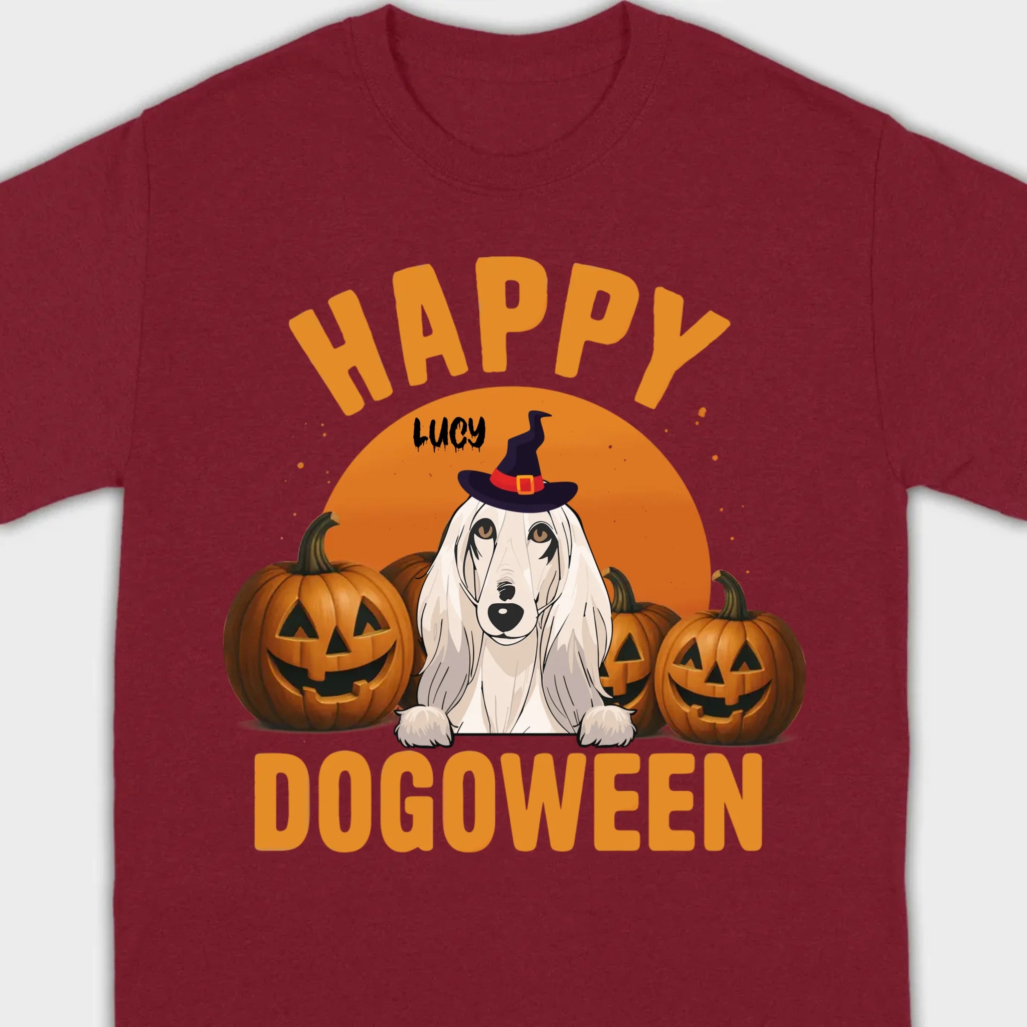 Happy Dogoween Shirt – Personalized Halloween Dog Tee with Custom Pet Name - 89Prints