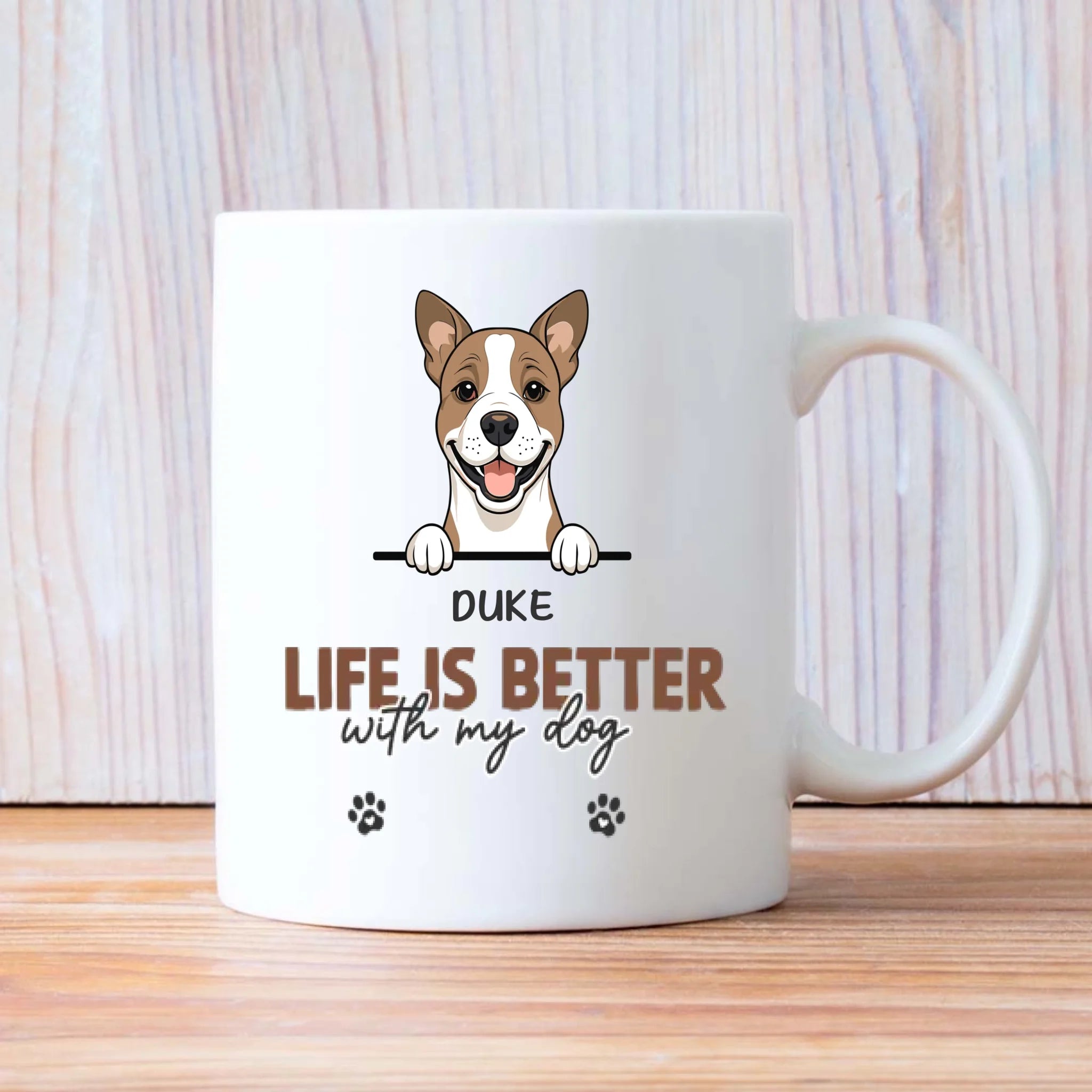 Funny Custom Dog Mug – “Hold My Drink I Gotta Pet This Dog” - 89Prints