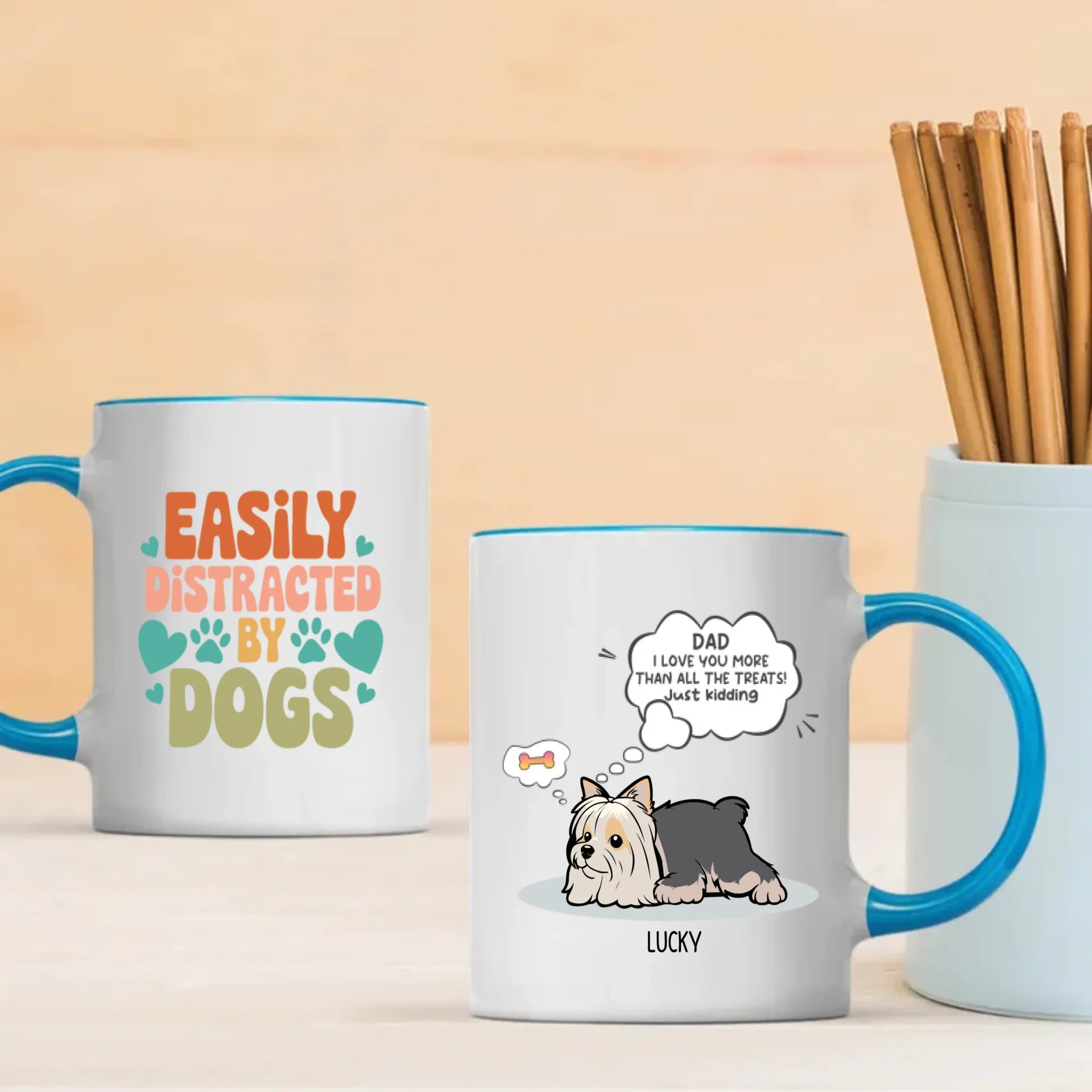 Personalized Mug for Pet Lovers – Easily Distracted by Dogs – 89Prints