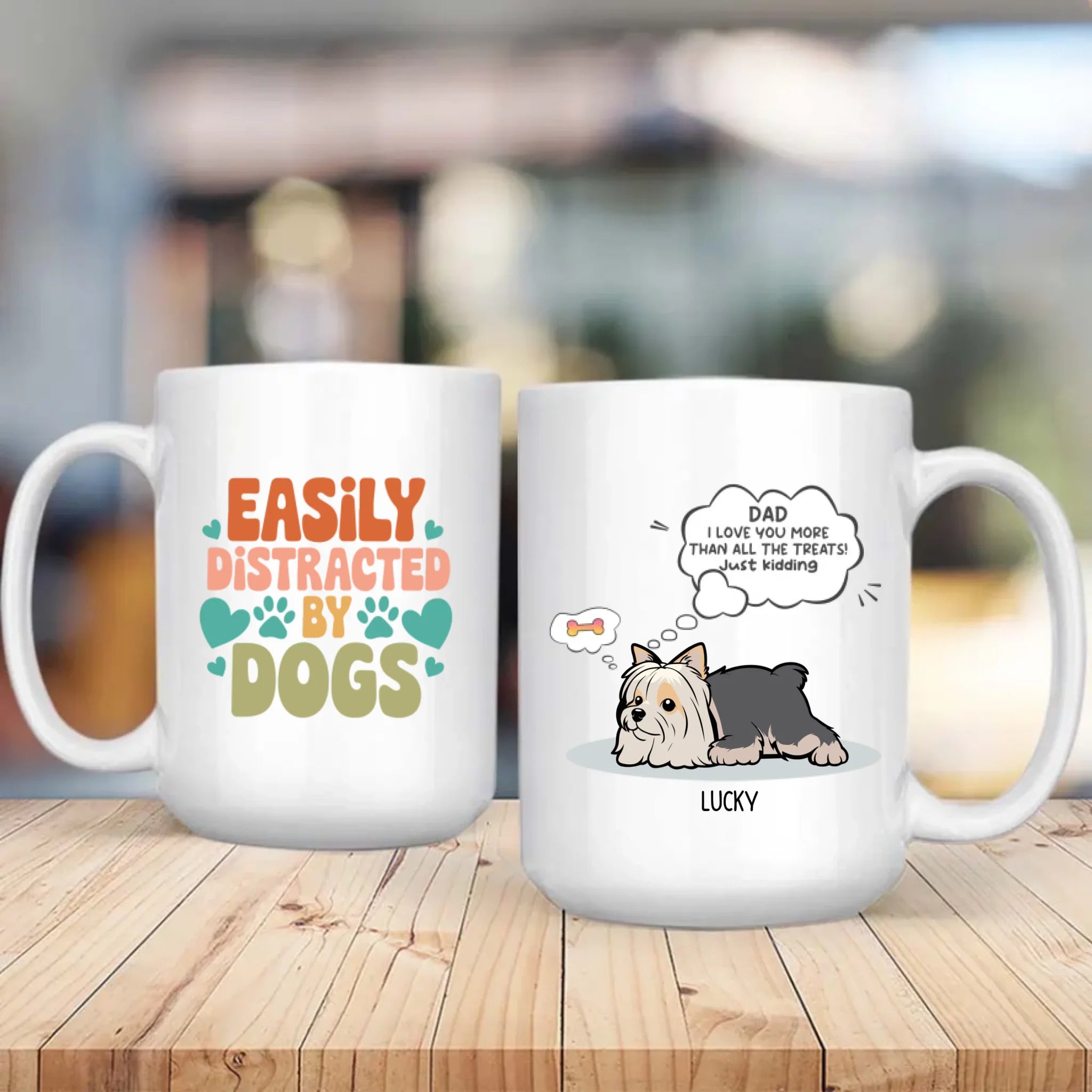 Personalized Mug for Pet Lovers – Easily Distracted by Dogs – 89Prints