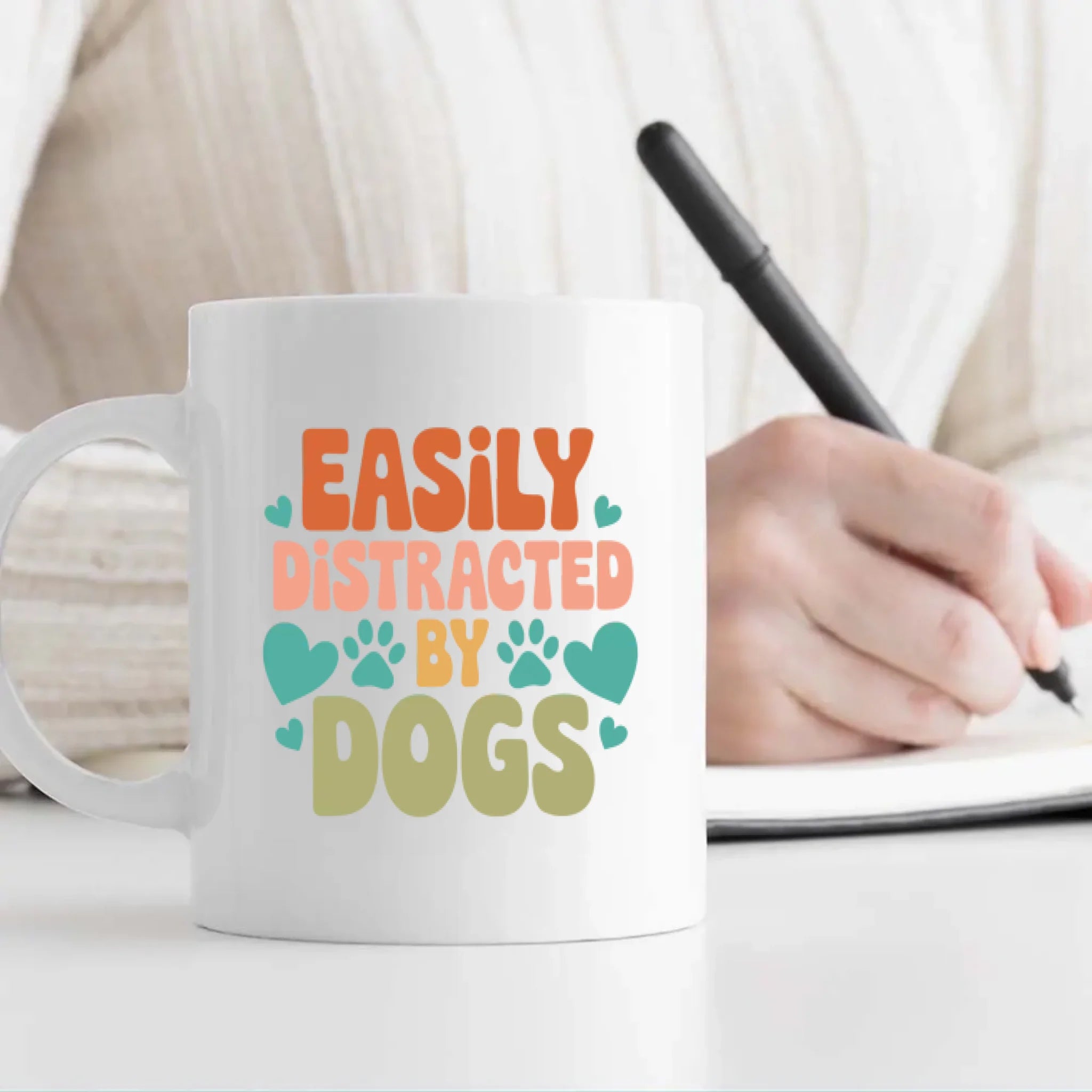 Personalized Mug for Pet Lovers – Easily Distracted by Dogs – 89Prints