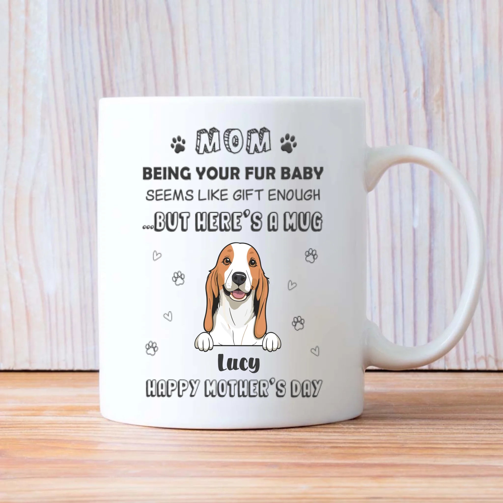Custom Dog Mug – Adopted & Adored | 89Prints
