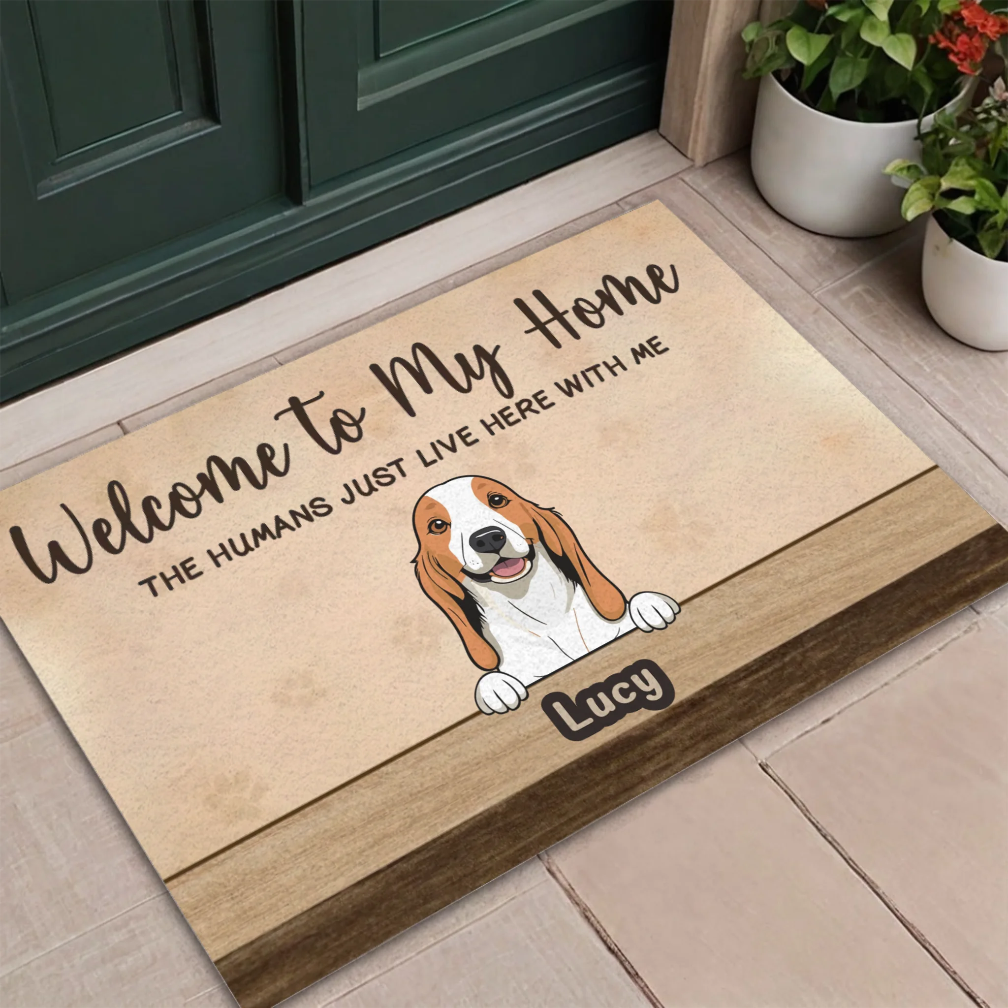Welcome to Our Home Custom Dog Doormat | Personalized Pet Name Mat – 89Prints