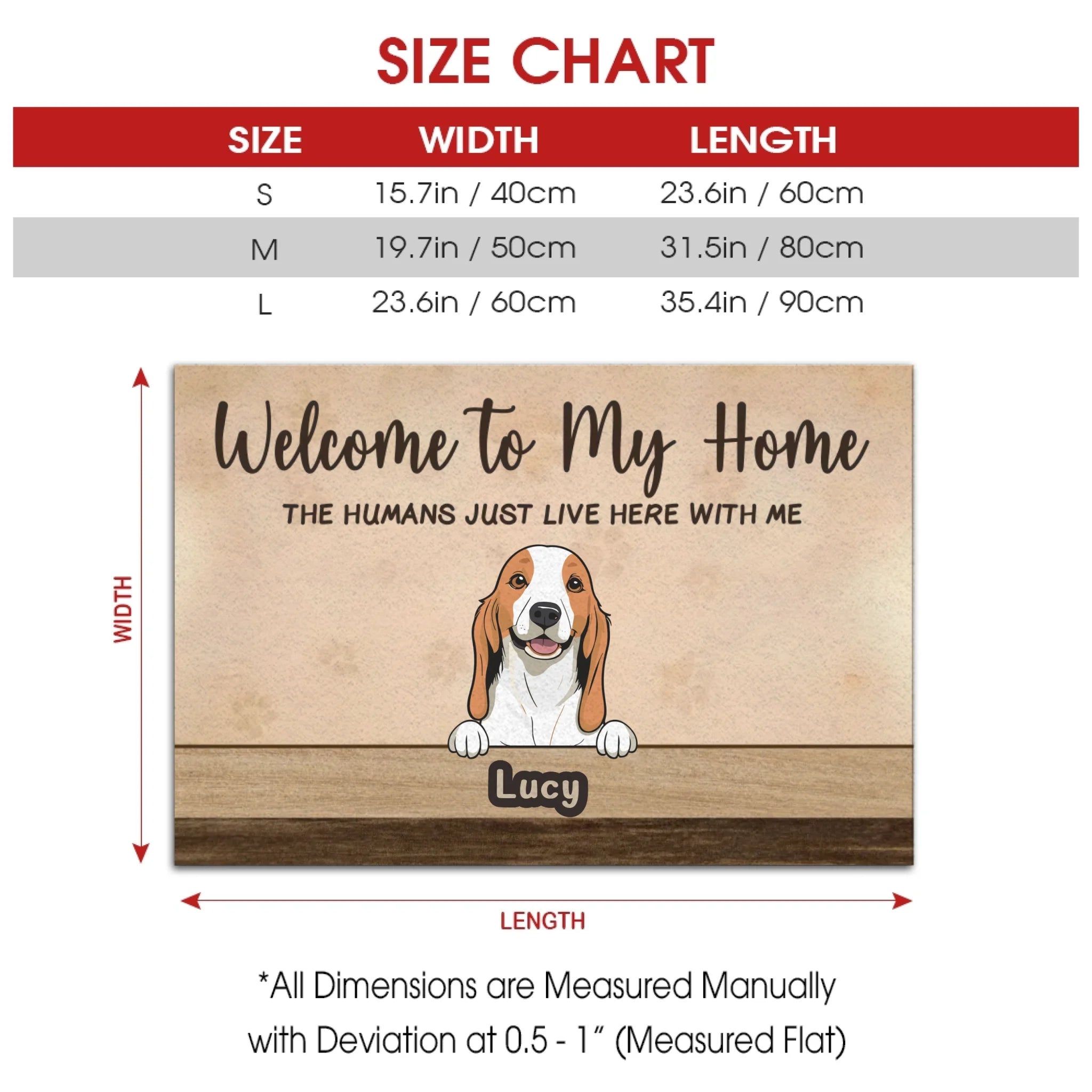 Welcome to Our Home Custom Dog Doormat | Personalized Pet Name Mat – 89Prints