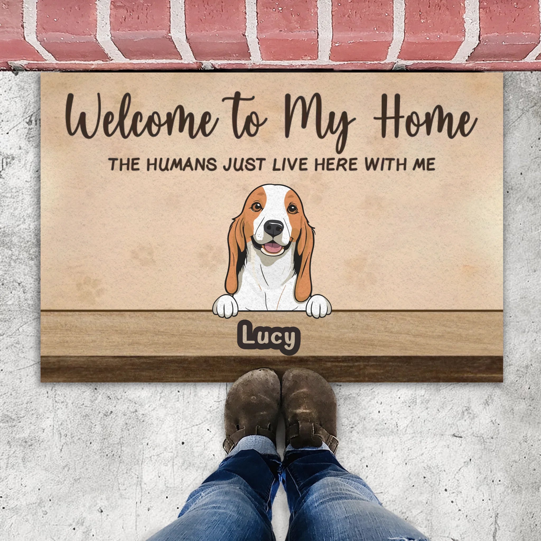Welcome to Our Home Custom Dog Doormat | Personalized Pet Name Mat – 89Prints
