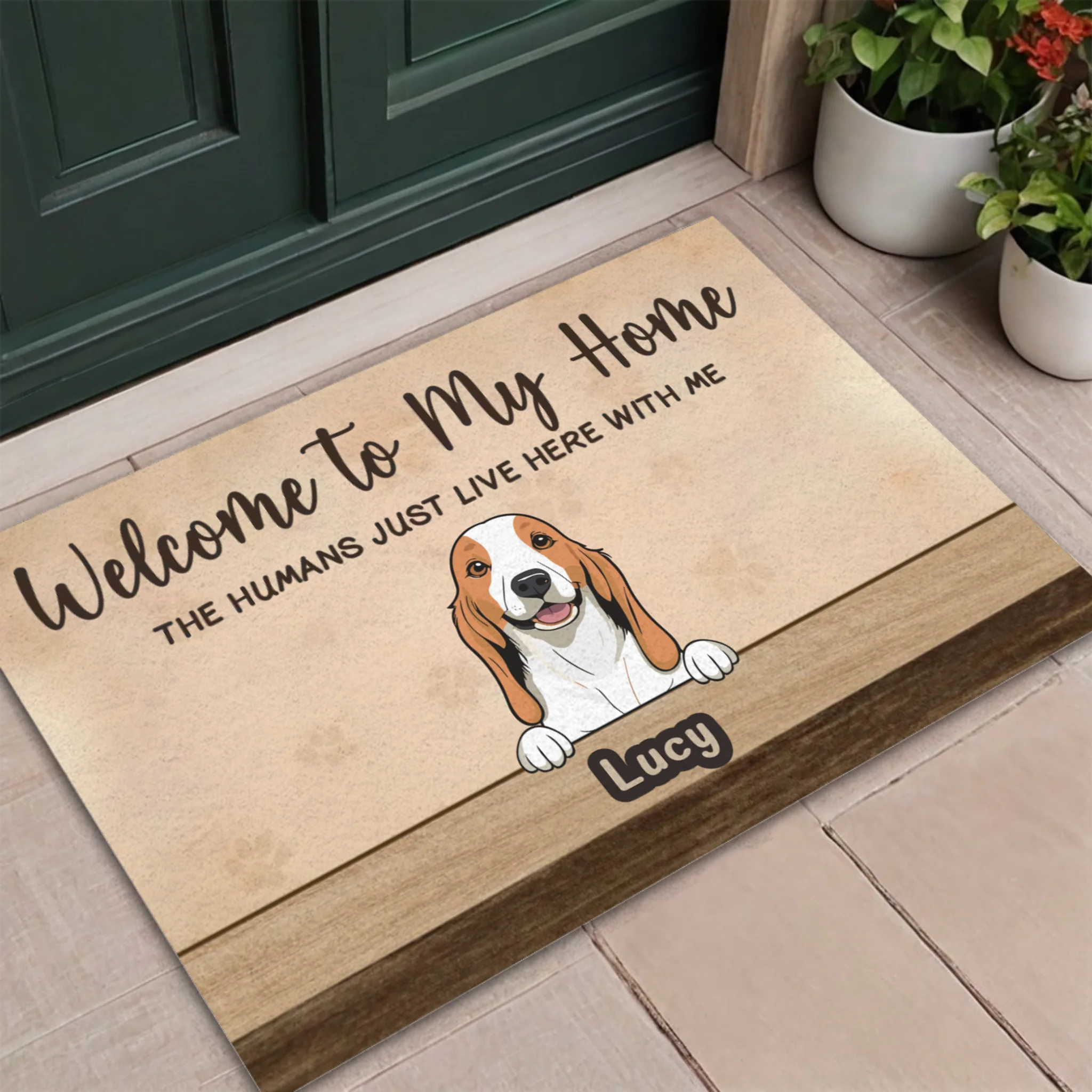 Welcome to Our Home Custom Dog Doormat | Personalized Pet Name Mat – 89Prints