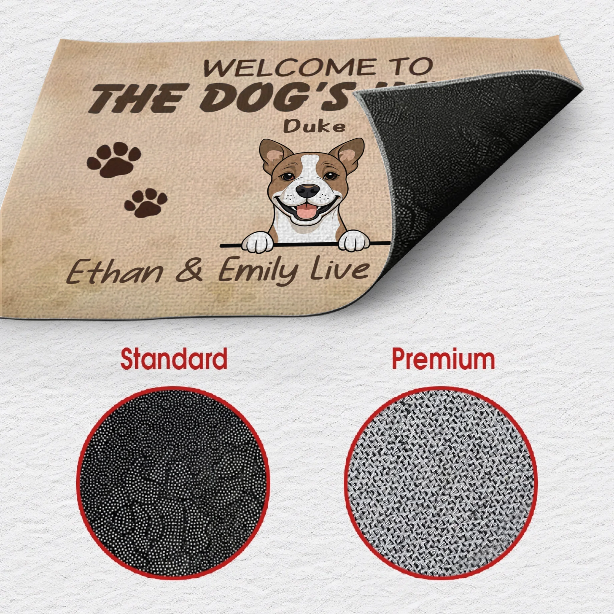 Welcom To The Dog's House Custom Dog Name Doormatt