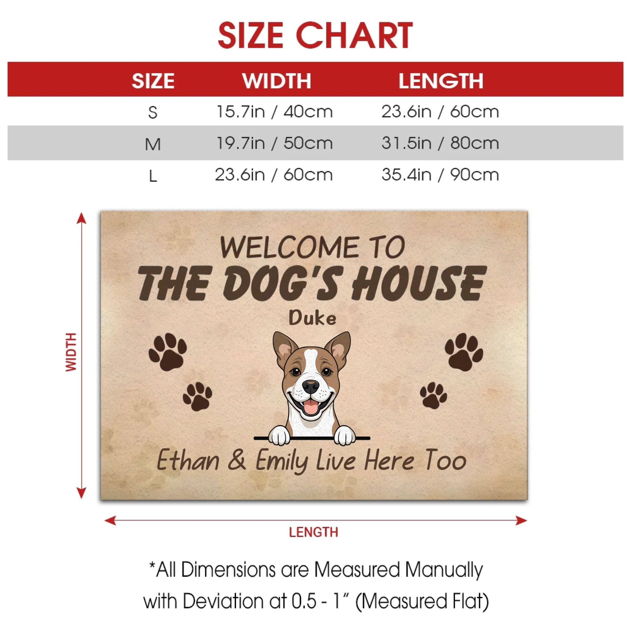Welcom To The Dog's House Custom Dog Name Doormatt